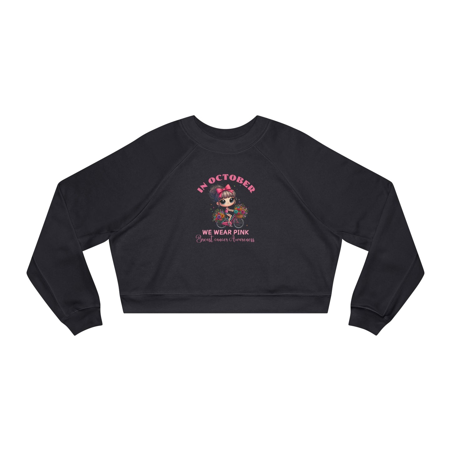 Cropped Sweatshirt Breast Cancer Awareness October Pink Pullover