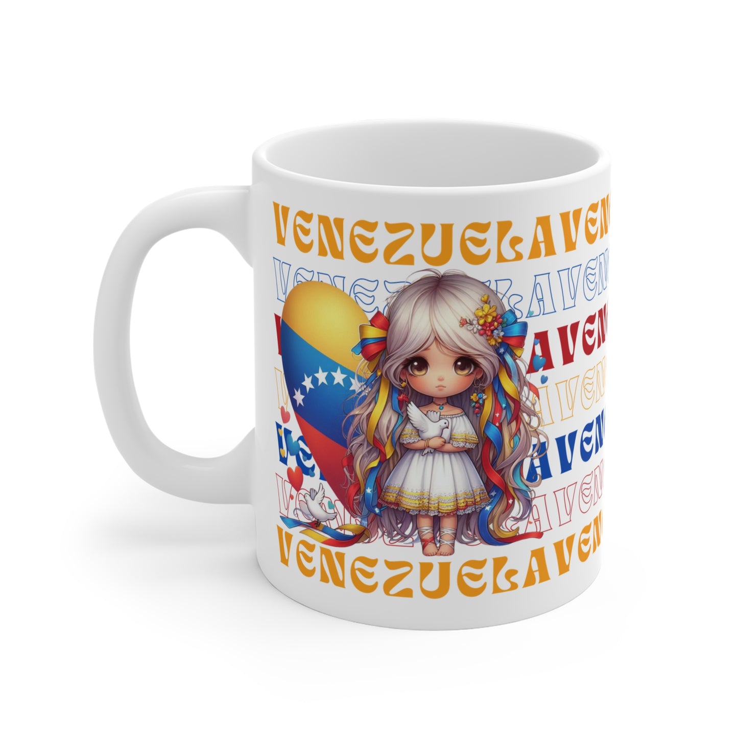 Ceramic Mugs (11oz\15oz\20oz), Ceramic Mugs (11oz\15oz\20oz), para las personas amantes de Venezuela o para los venezolanos migrantes de su pais, con banderas de Venezuela