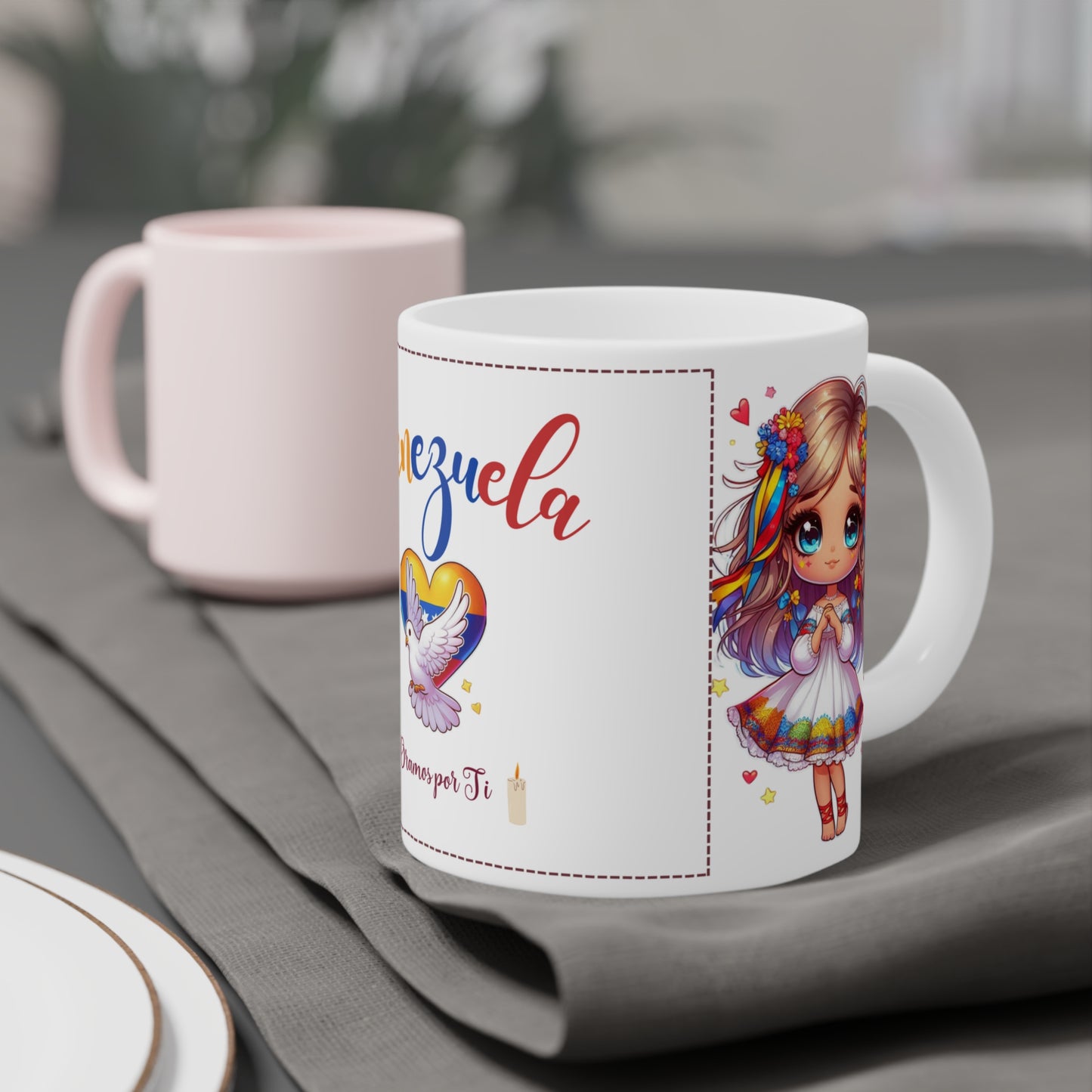 Ceramic Mugs (11oz\15oz\20oz), Ceramic Mugs (11oz\15oz\20oz), para las personas amantes de Venezuela o para los venezolanos migrantes de su pais, con banderas de Venezuela