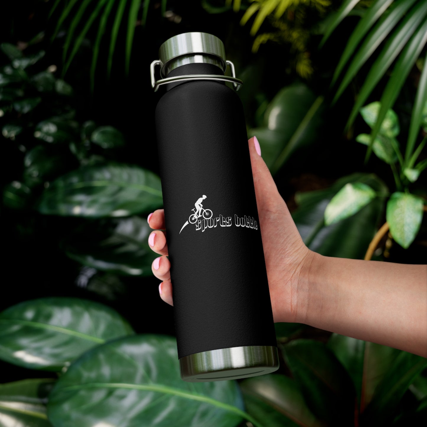 "SPORTS BOTTLE" - Copper Vacuum Insulated Bottle, 22oz, Gift for Him or Her, Sports, Cycling Lovers