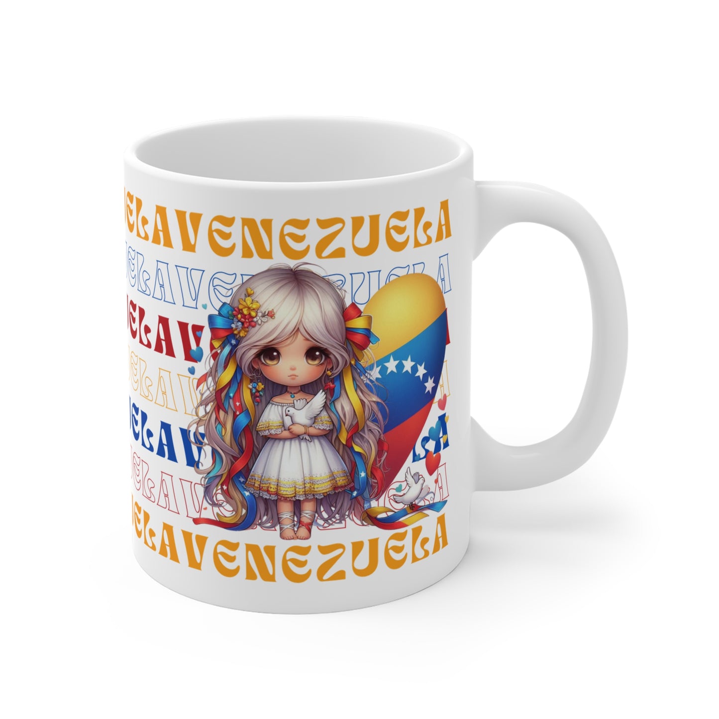 Ceramic Mugs (11oz\15oz\20oz), Ceramic Mugs (11oz\15oz\20oz), para las personas amantes de Venezuela o para los venezolanos migrantes de su pais, con banderas de Venezuela