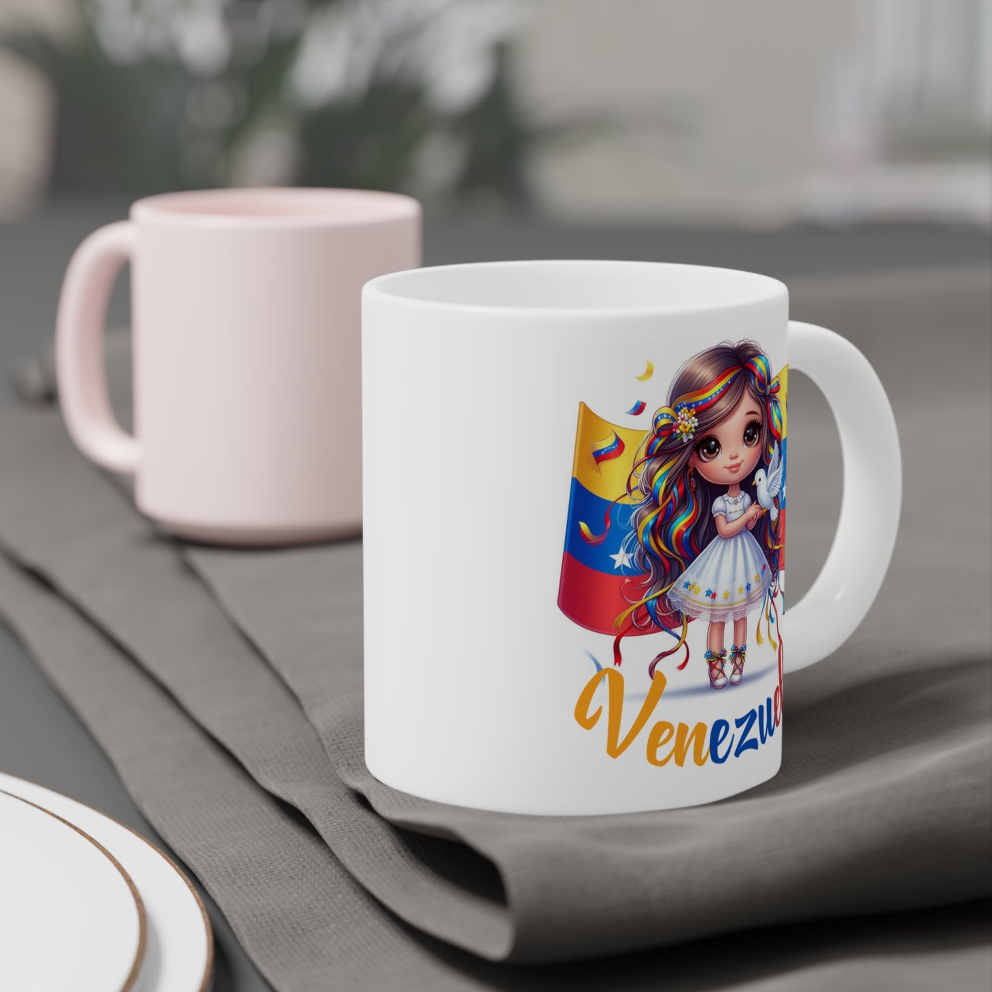 Ceramic Mugs (11oz\15oz\20oz), Ceramic Mugs (11oz\15oz\20oz), para las personas amantes de Venezuela o para los venezolanos migrantes de su pais, con banderas de Venezuela