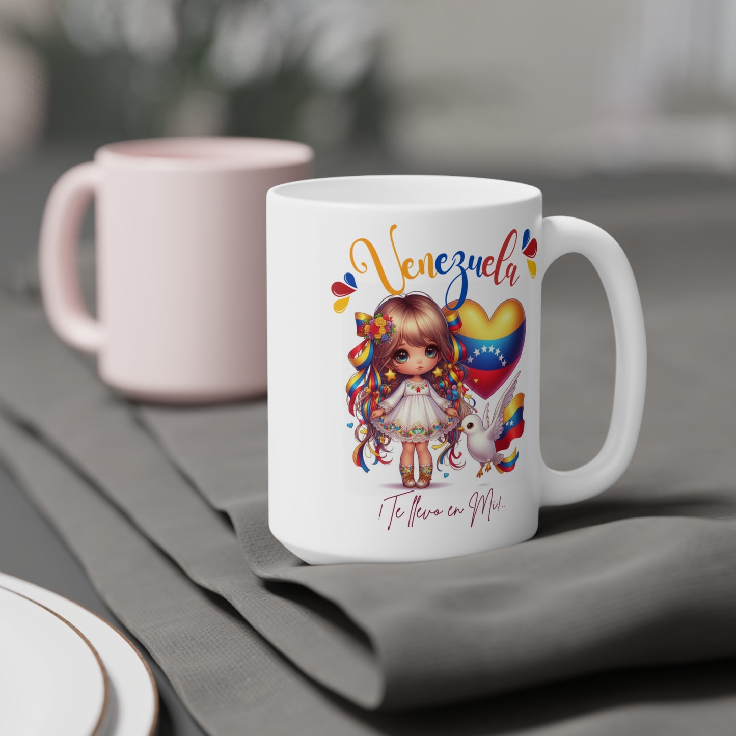 Ceramic Mugs (11oz\15oz\20oz), Ceramic Mugs (11oz\15oz\20oz), para las personas amantes de Venezuela o para los venezolanos migrantes de su pais, con banderas de Venezuela