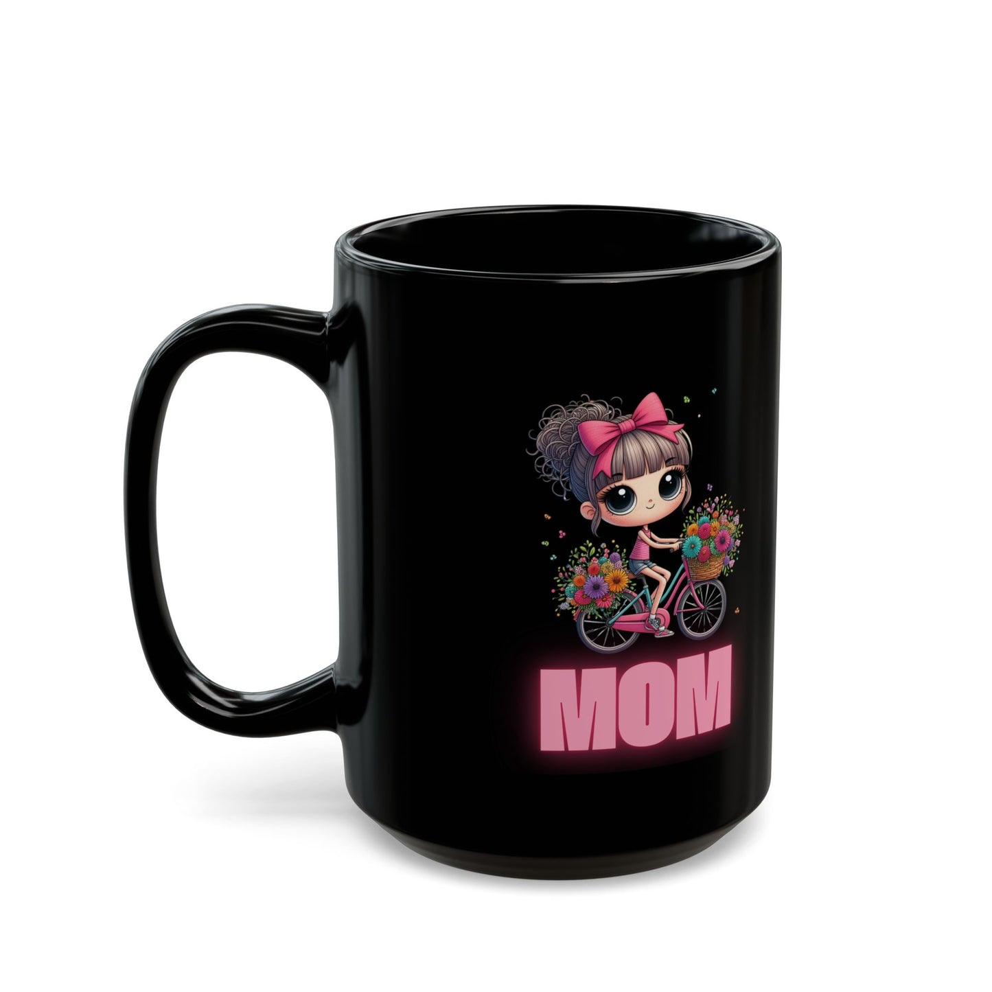 Black Mug (11oz, 15oz), Bike Mom Mug – Perfect for Cycling Enthusiasts