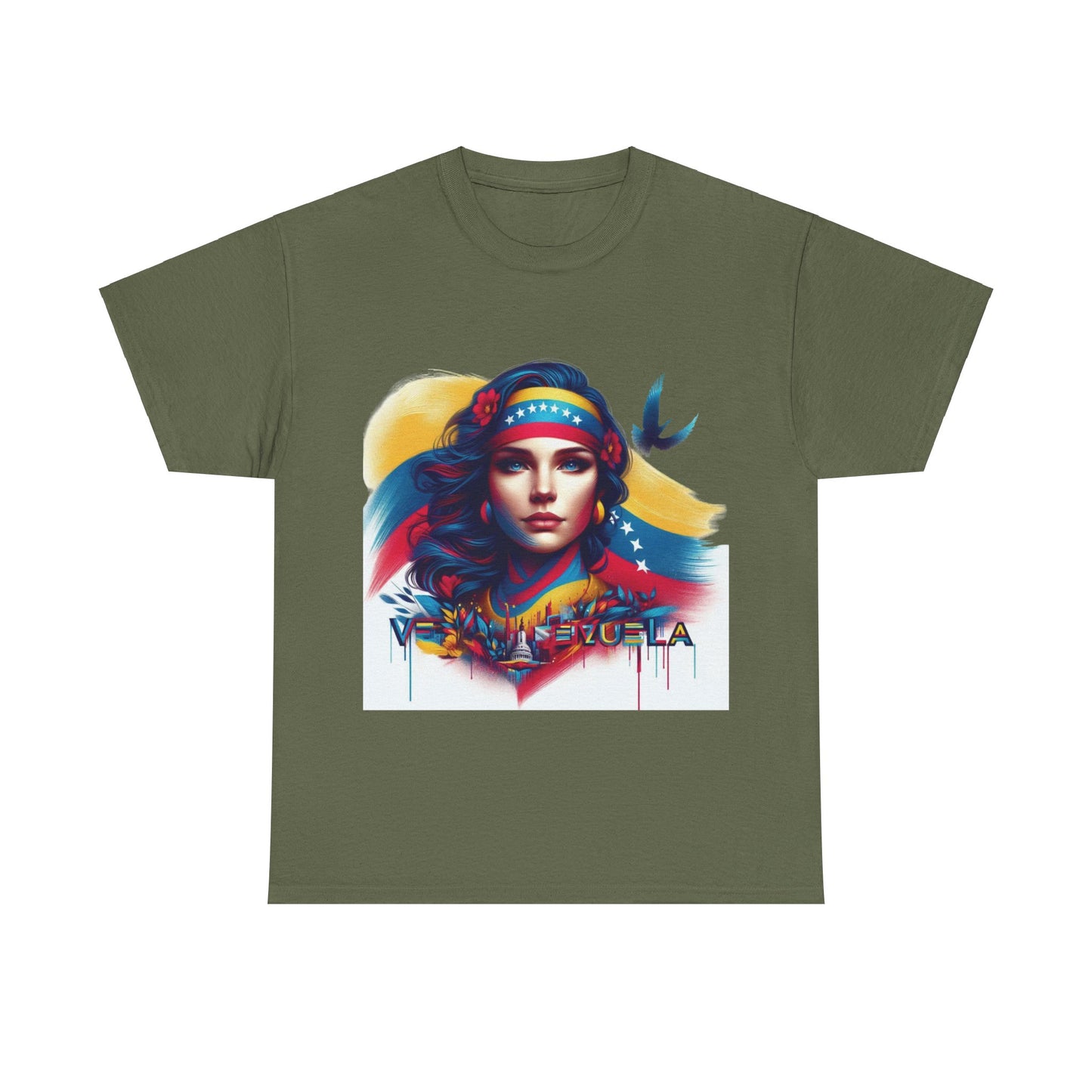 Unisex Heavy Cotton Tee, Colección Camisetas Venezuela Unisex – Serie Adultos, Camiseta Orgullo Venezolano – Retro y Clásica, edicion especial Venezuela