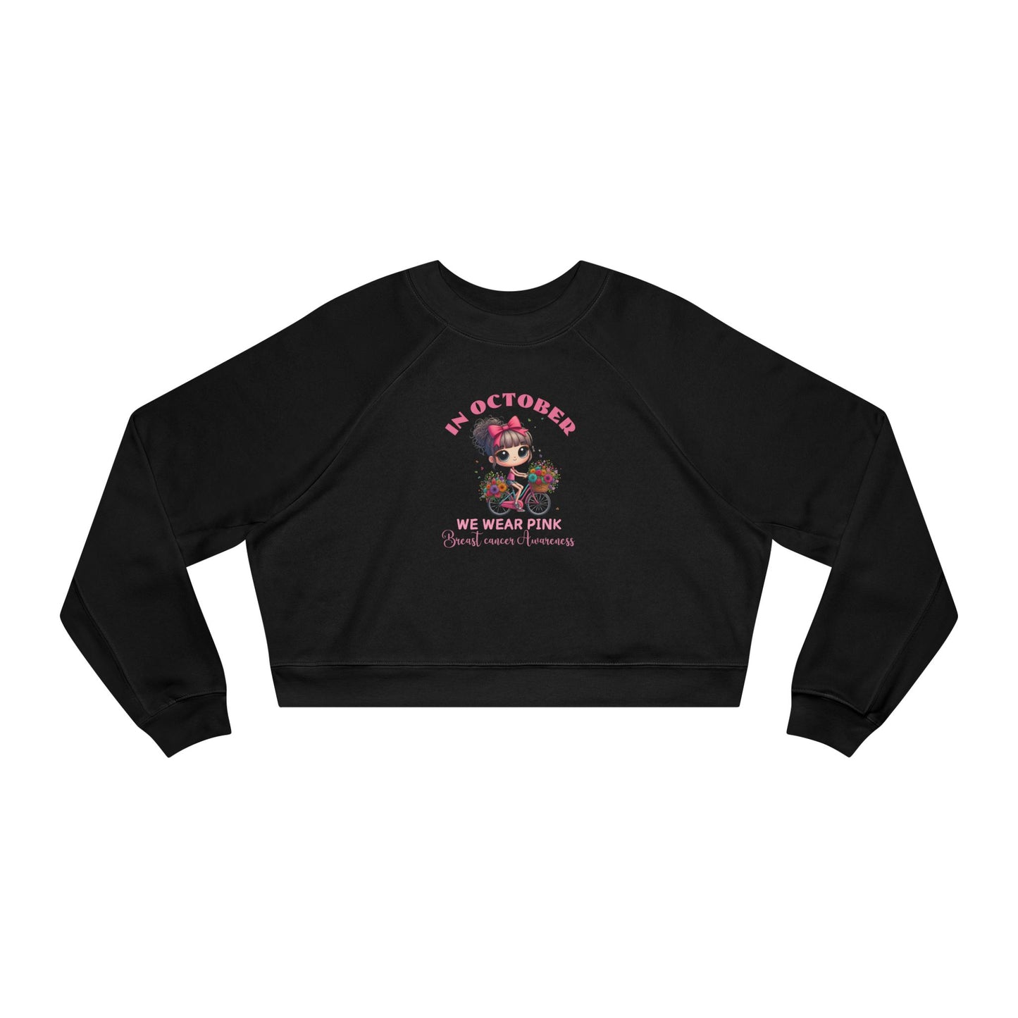 Cropped Sweatshirt Breast Cancer Awareness October Pink Pullover