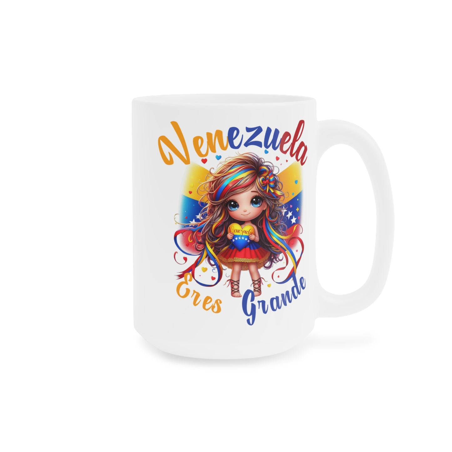 Ceramic Mugs (11oz\15oz\20oz), Ceramic Mugs (11oz\15oz\20oz), para las personas amantes de Venezuela o para los venezolanos migrantes de su pais, con banderas de Venezuela