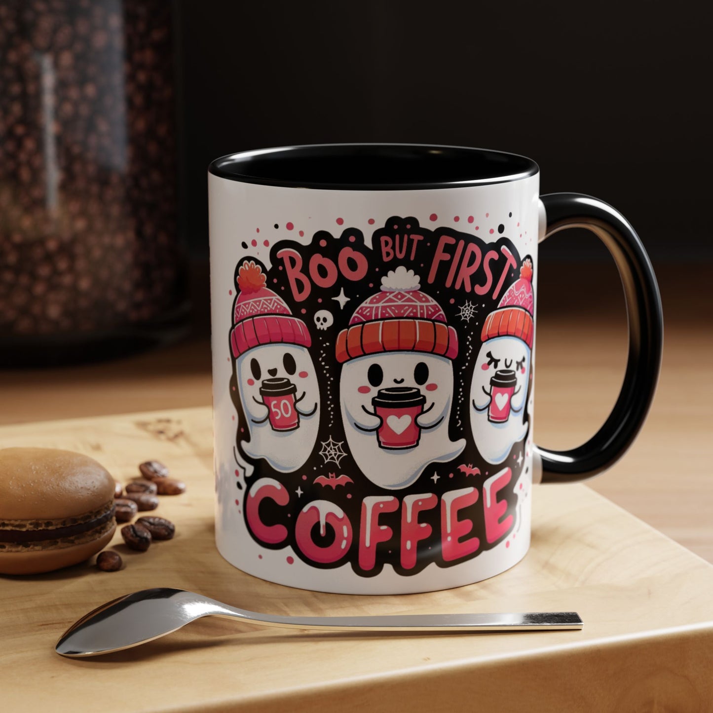 Halloween Ghost Cat Coffee Mug