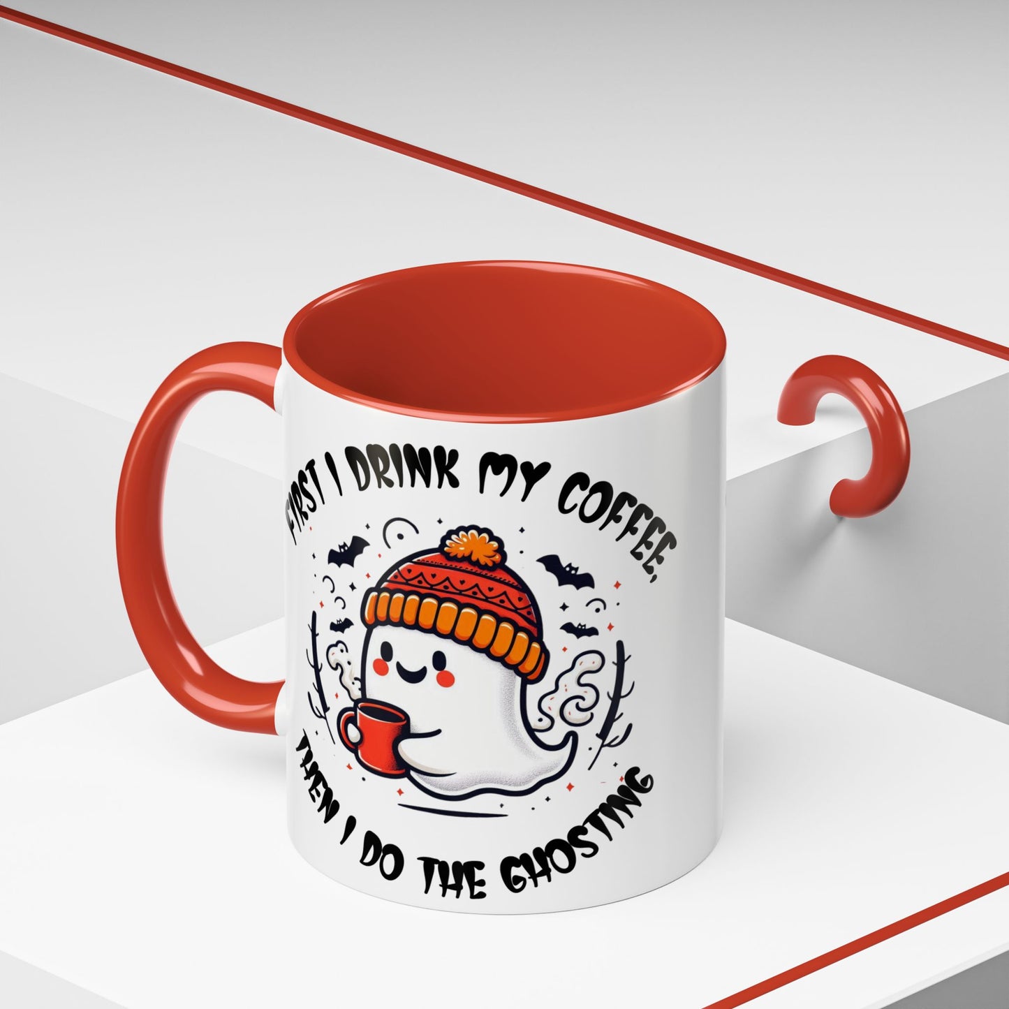 Halloween Ghost Cat Coffee Mug