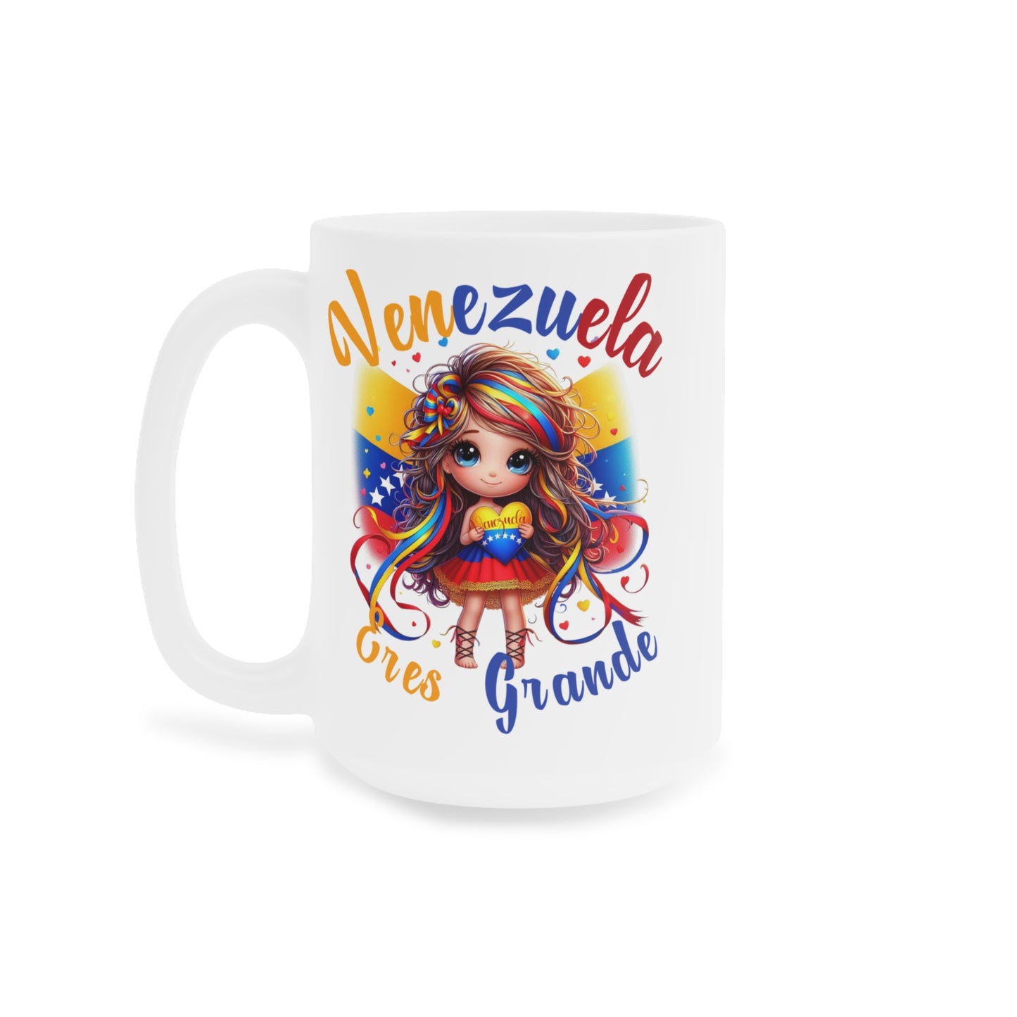 Ceramic Mugs (11oz\15oz\20oz), Ceramic Mugs (11oz\15oz\20oz), para las personas amantes de Venezuela o para los venezolanos migrantes de su pais, con banderas de Venezuela