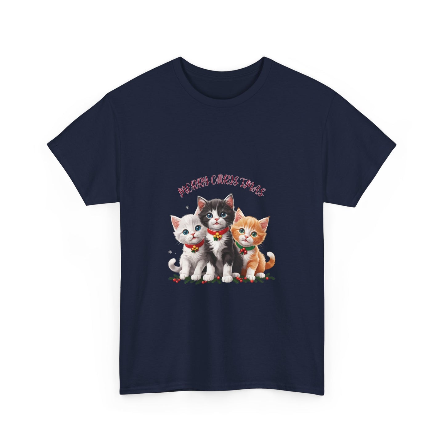 Unisex Heavy Cotton Tee - GATO NAVIDAD