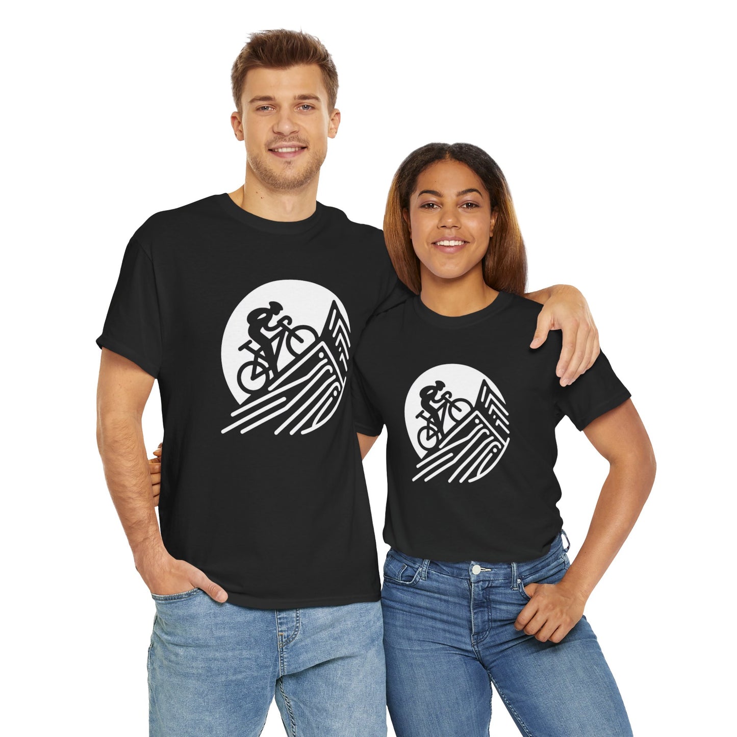 Unisex Heavy Cotton Tee, para amantes del ciclismo, amantes de bicicletas, ropa de ciclismo, camisetas de ciclismo de montaña, ropa de ciclismo, amantes de la bicicleta