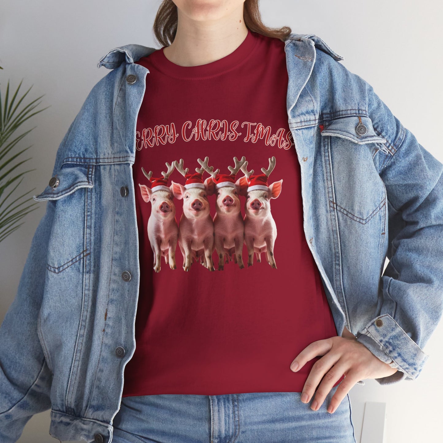 Unisex Heavy Cotton Tee - Cerdo Navidad