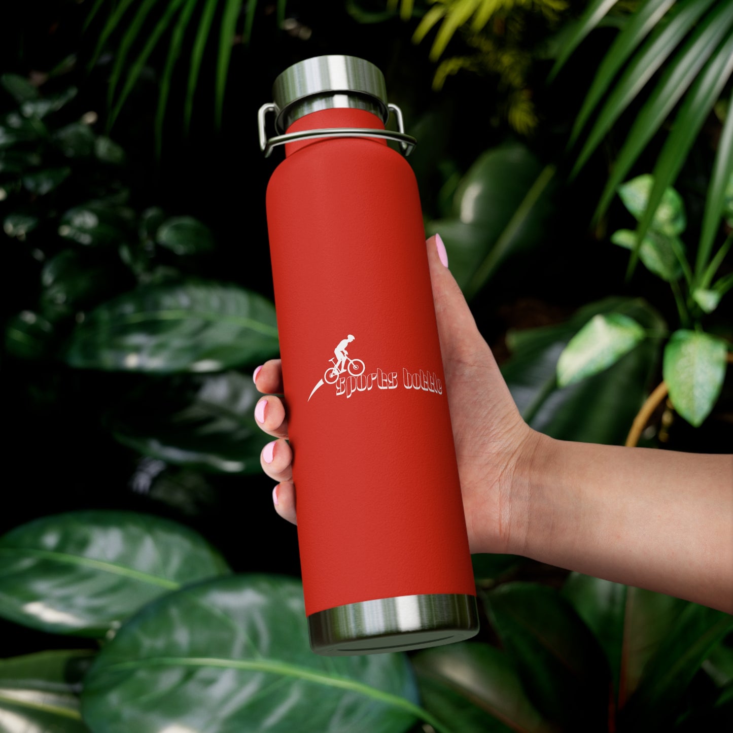 "SPORTS BOTTLE" - Copper Vacuum Insulated Bottle, 22oz, Gift for Him or Her, Sports, Cycling Lovers