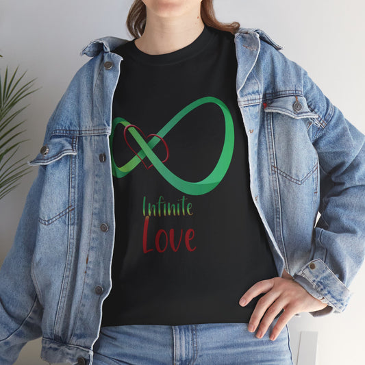 "Infinite Love", Unisex Heavy Cotton Tee, Gift for Him or Her, Casual, Sporty.