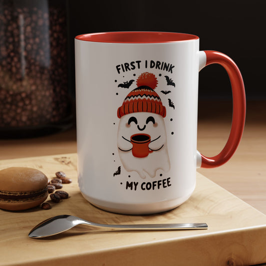 Halloween Ghost Cat Coffee Mug