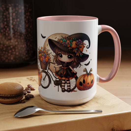 Mug Halloween Decorated with Positive Message