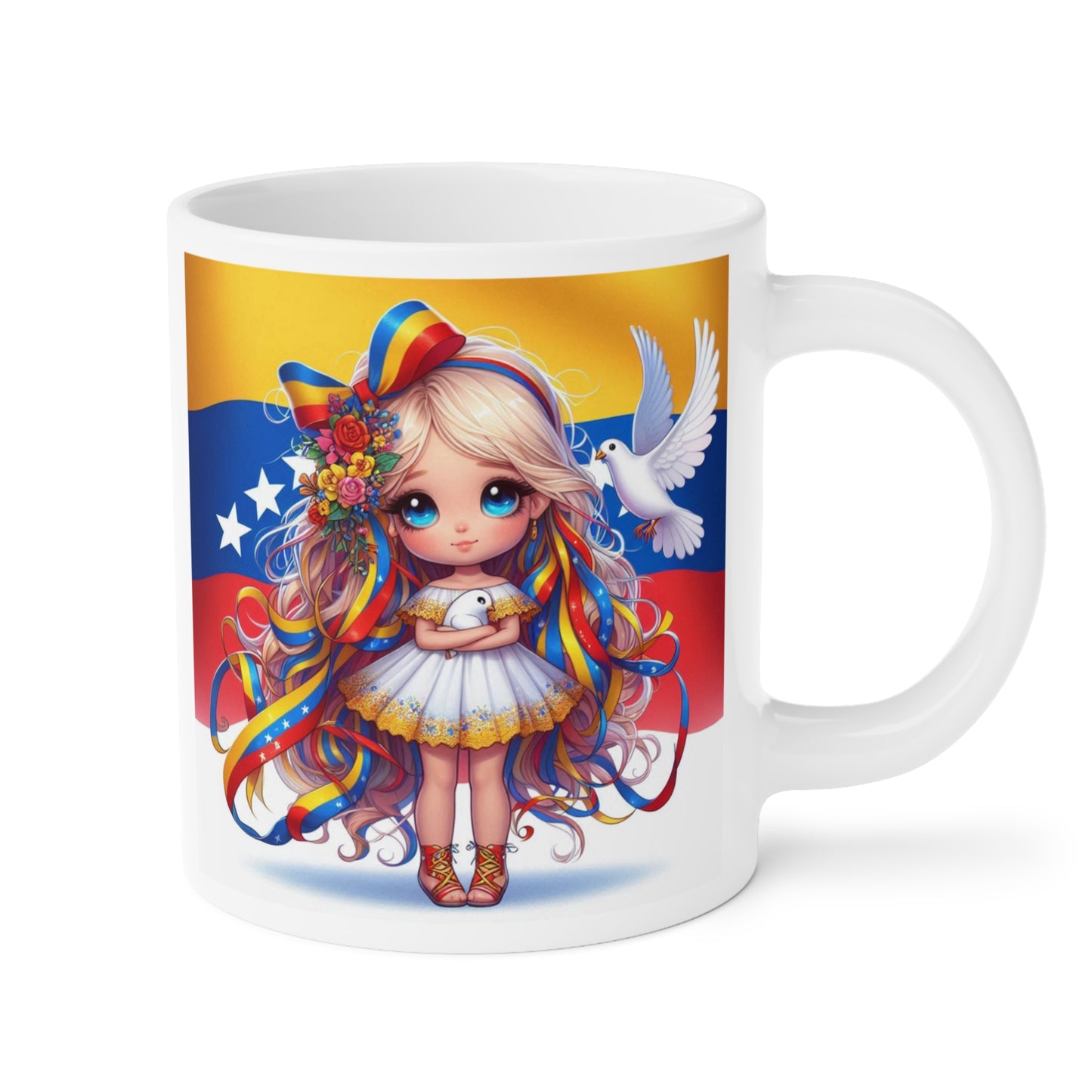 Ceramic Mugs (11oz\15oz\20oz), Ceramic Mugs (11oz\15oz\20oz), para las personas amantes de Venezuela o para los venezolanos migrantes de su pais, con banderas de Venezuela