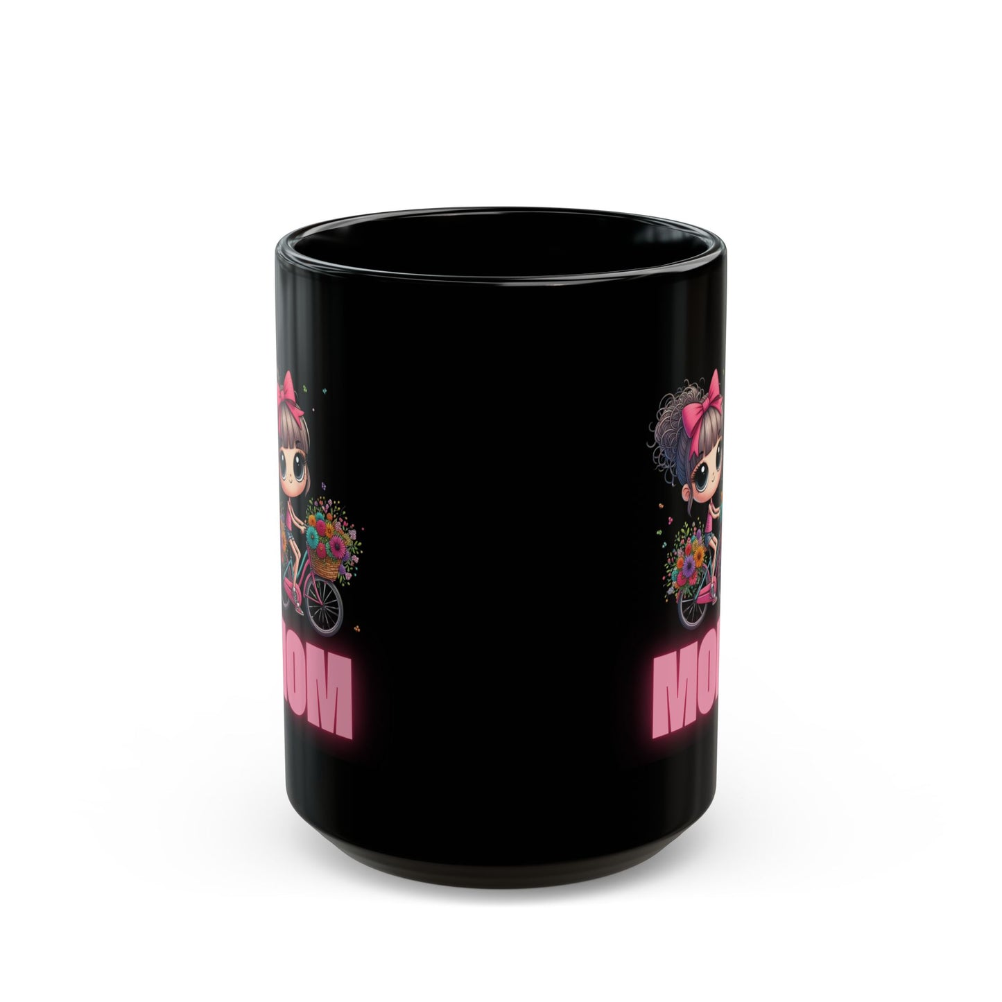 Black Mug (11oz, 15oz), Bike Mom Mug – Perfect for Cycling Enthusiasts