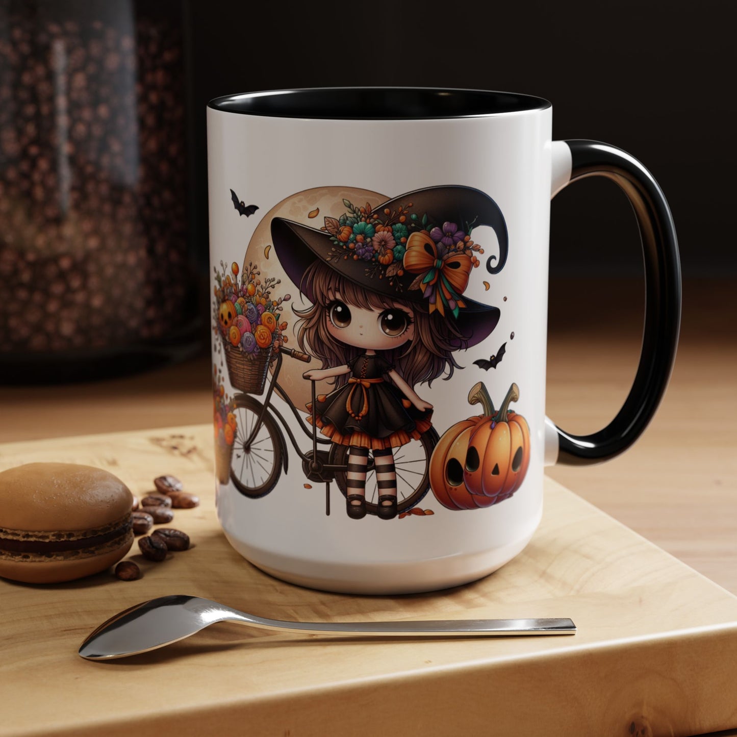 Mug Halloween Decorated with Positive Message