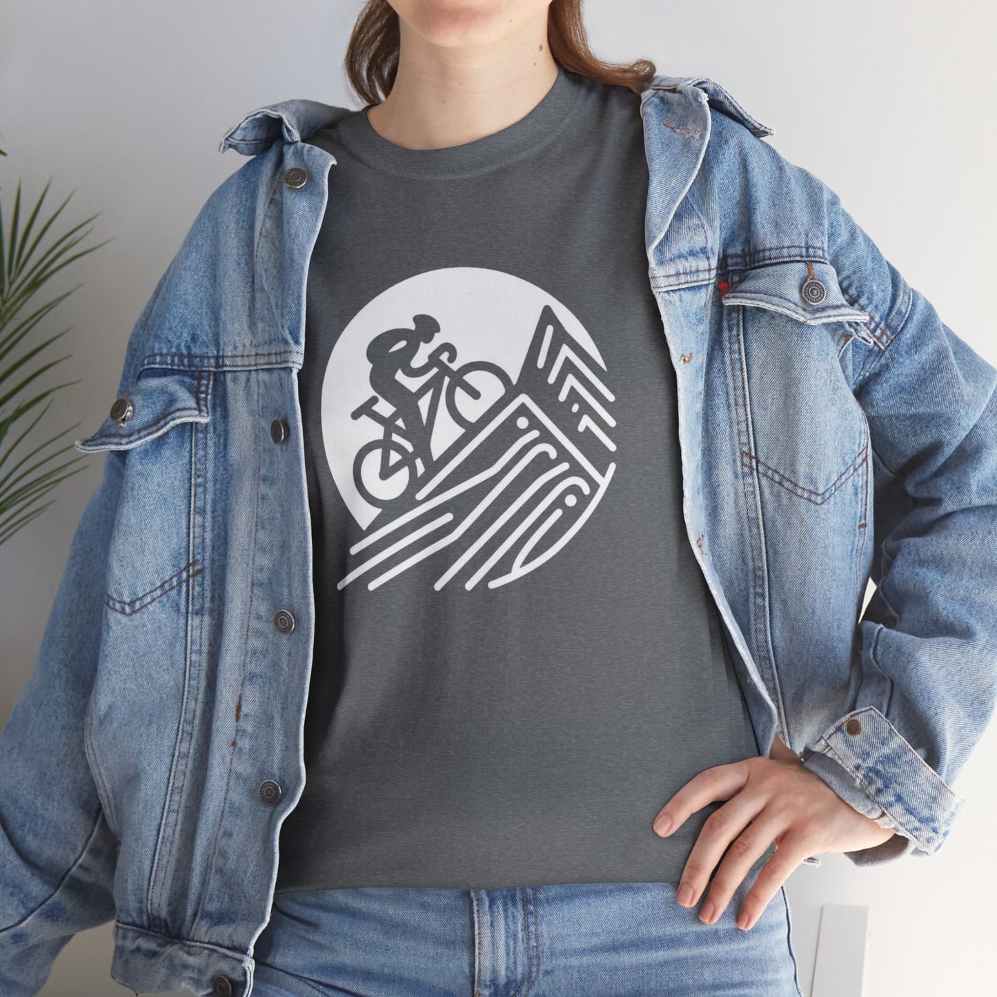 Unisex Heavy Cotton Tee, para amantes del ciclismo, amantes de bicicletas, ropa de ciclismo, camisetas de ciclismo de montaña, ropa de ciclismo, amantes de la bicicleta