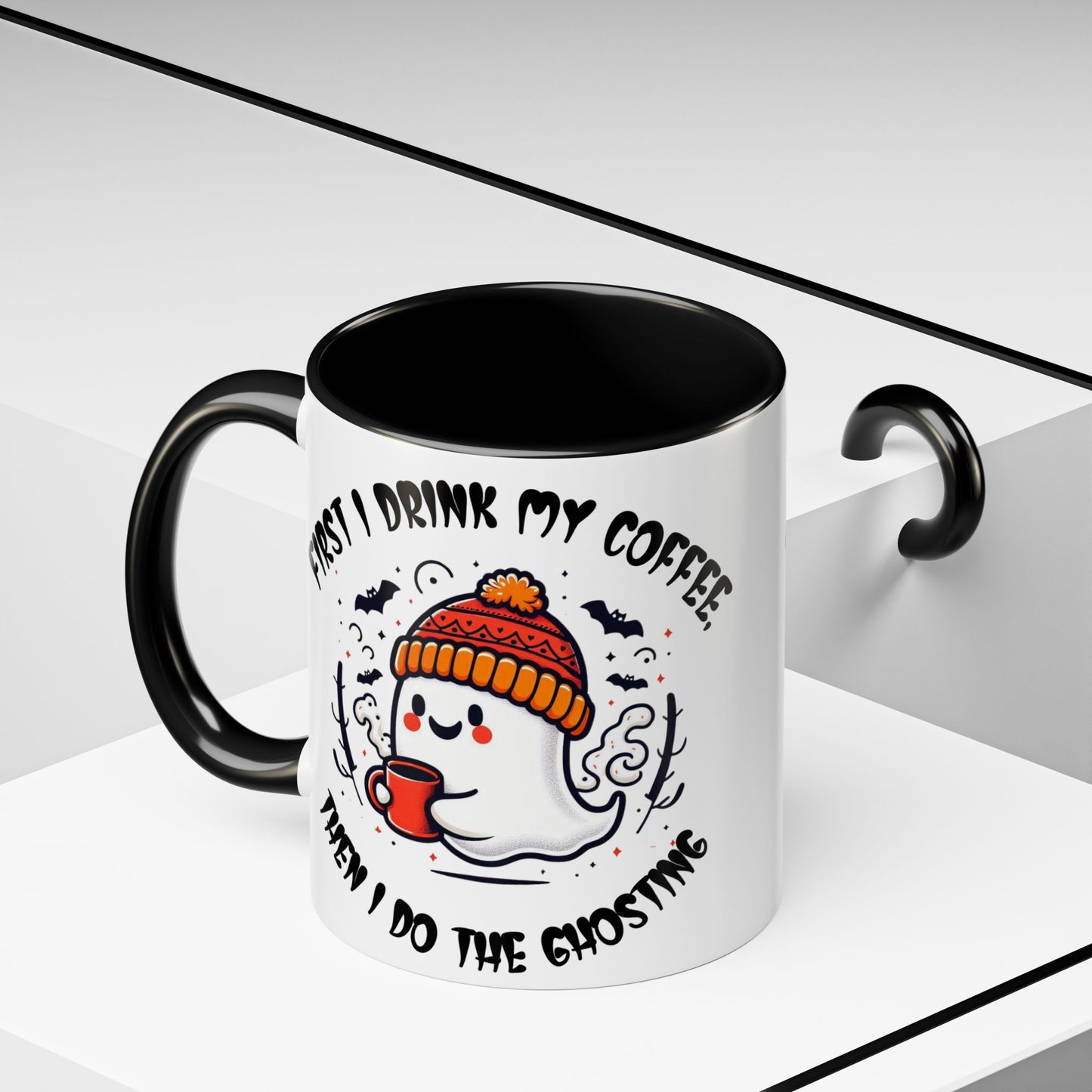 Halloween Ghost Cat Coffee Mug