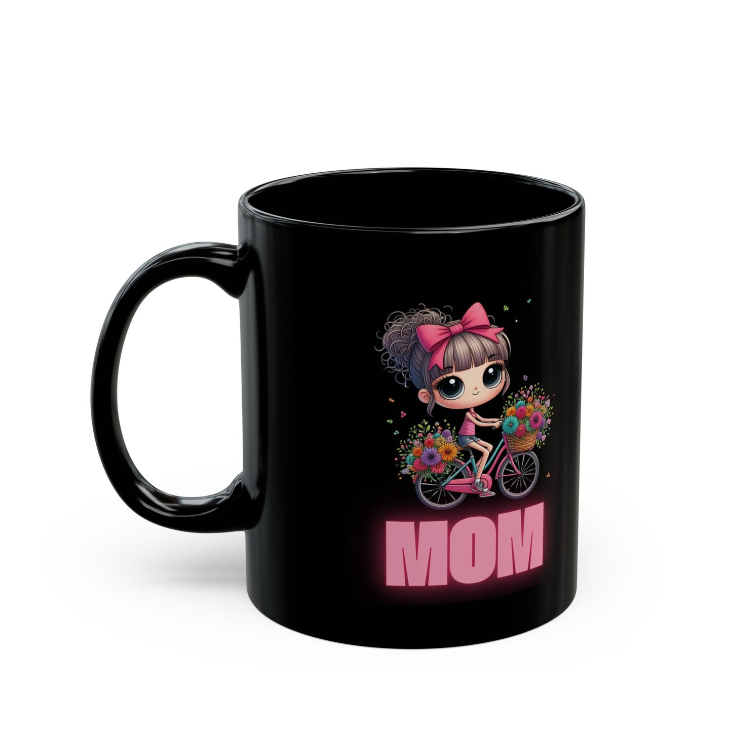 Black Mug (11oz, 15oz), Bike Mom Mug – Perfect for Cycling Enthusiasts