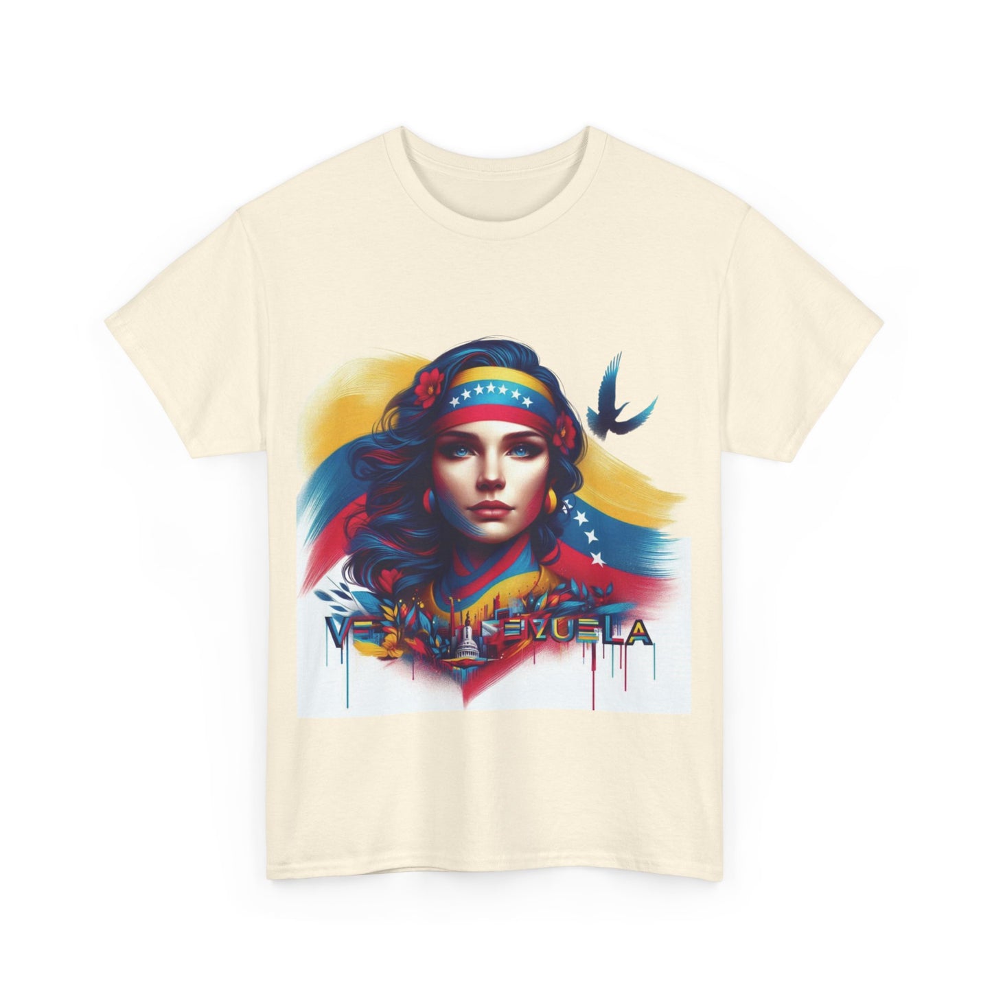 Unisex Heavy Cotton Tee, Colección Camisetas Venezuela Unisex – Serie Adultos, Camiseta Orgullo Venezolano – Retro y Clásica, edicion especial Venezuela