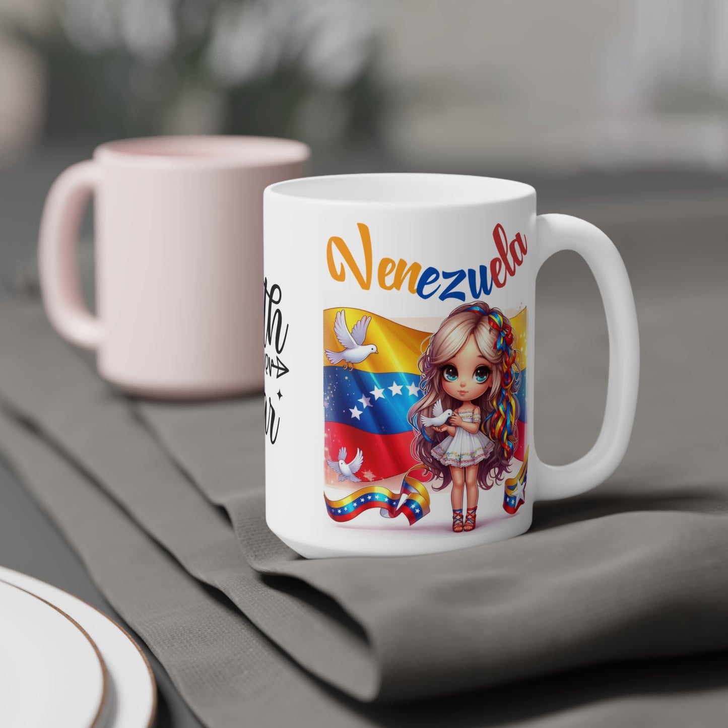 Ceramic Mugs (11oz\15oz\20oz), Ceramic Mugs (11oz\15oz\20oz), para las personas amantes de Venezuela o para los venezolanos migrantes de su pais, con banderas de Venezuela