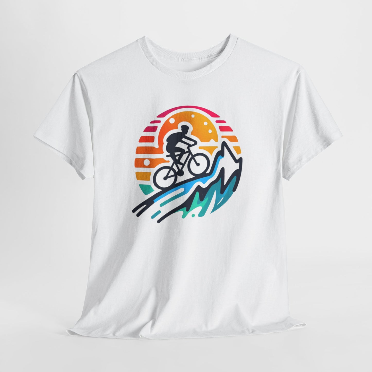 Unisex Heavy Cotton Tee, para amantes del ciclismo, amantes de bicicletas, ropa de ciclismo, camisetas de ciclismo de montaña, ropa de ciclismo, amantes de la bicicleta