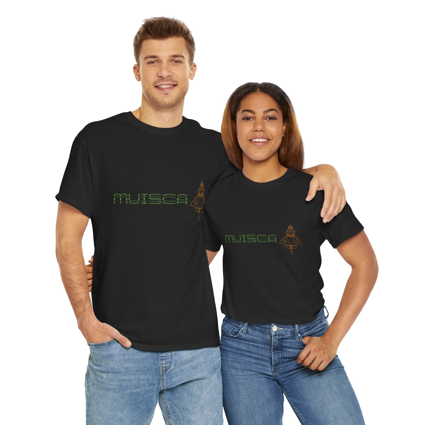 "CULTURA MUISCA" - Unisex Heavy Cotton Tee, Sporty, Casual, Gift, For Him or Her.