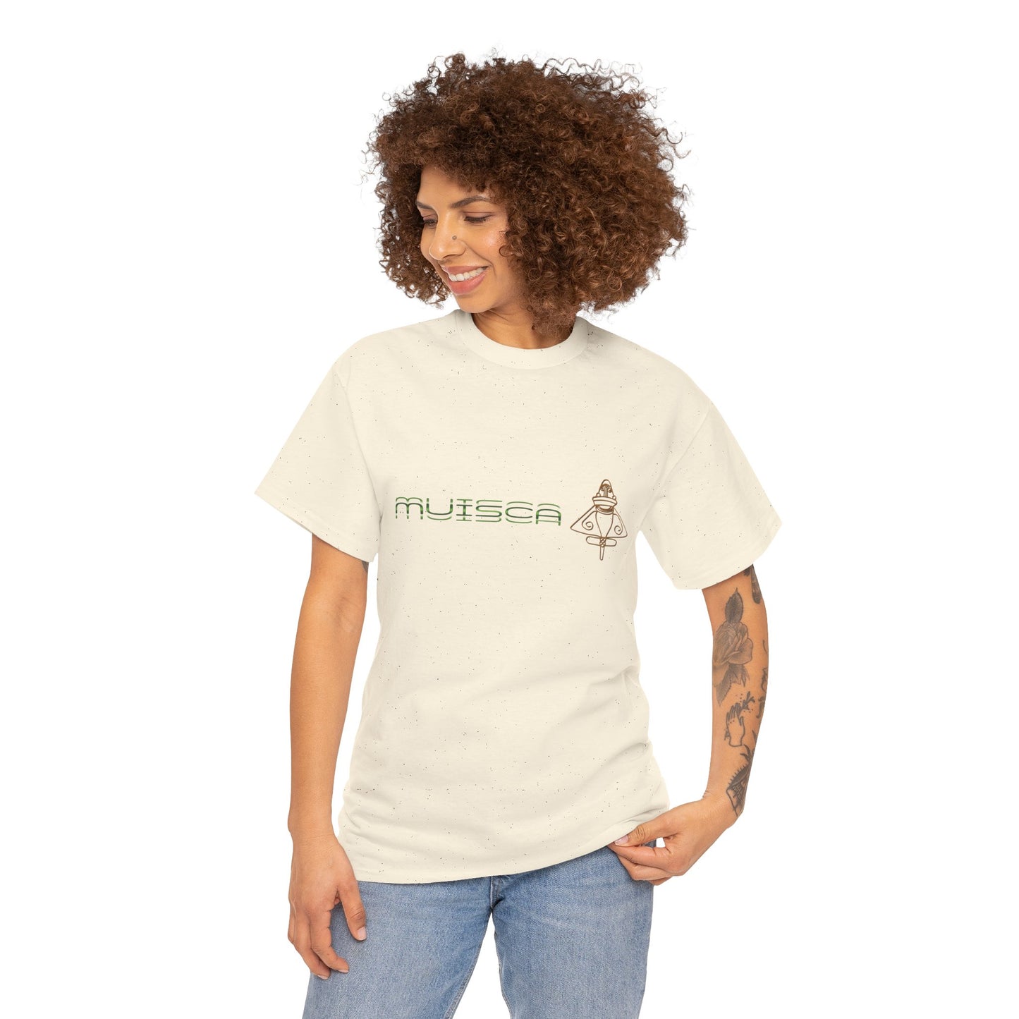 "CULTURA MUISCA" - Unisex Heavy Cotton Tee, Sporty, Casual, Gift, For Him or Her.