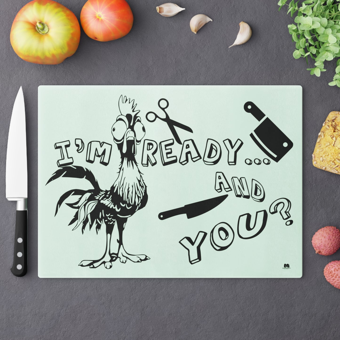 "I'm ready" - Cutting Board, Kitchen Gift