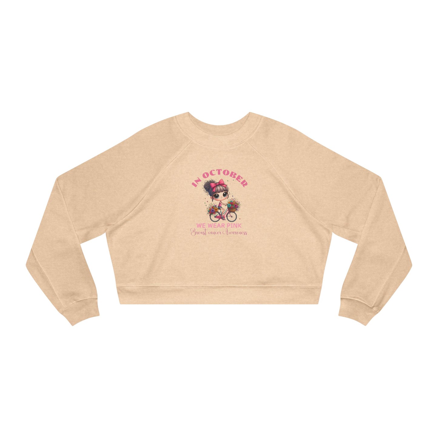 Cropped Sweatshirt Breast Cancer Awareness October Pink Pullover