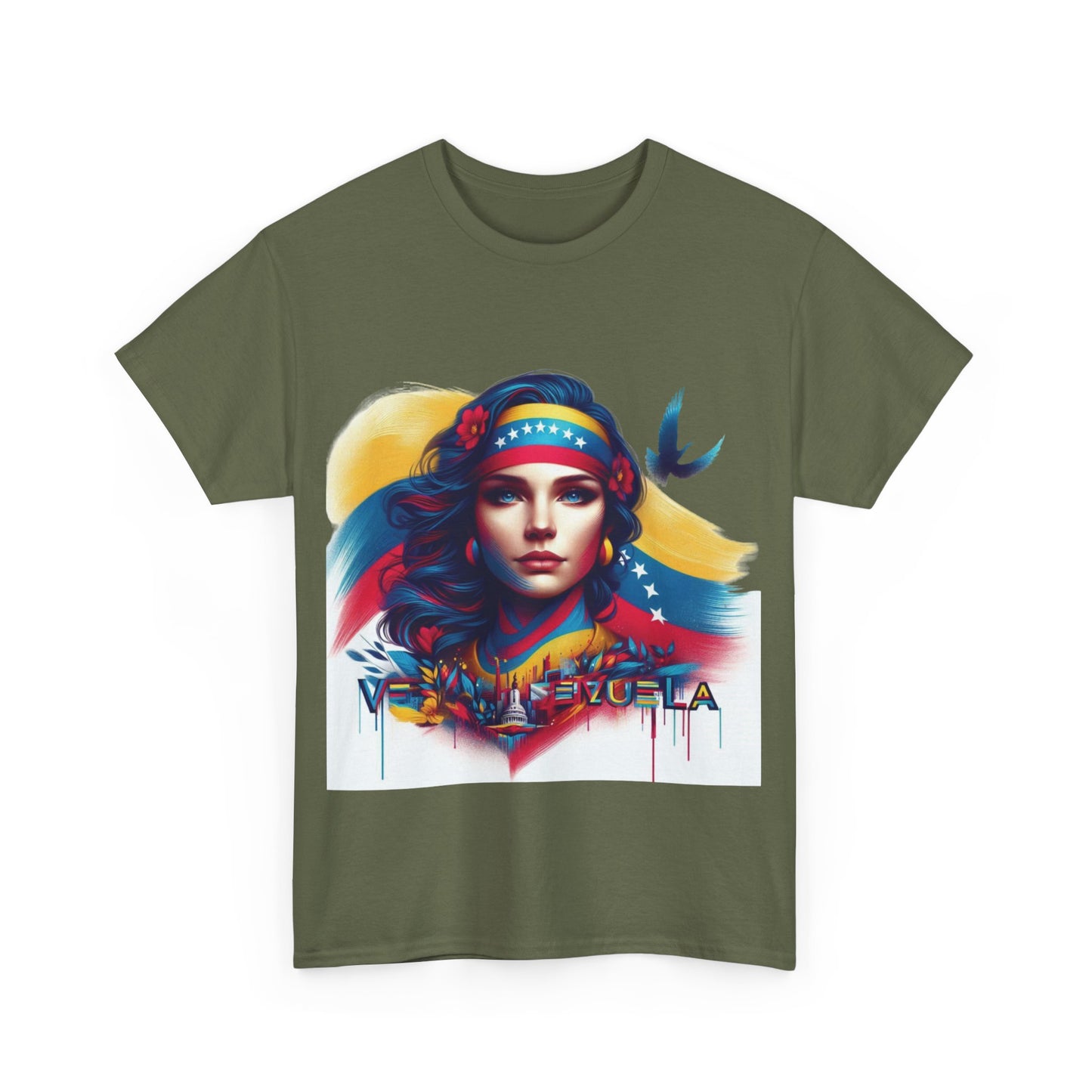 Unisex Heavy Cotton Tee, Colección Camisetas Venezuela Unisex – Serie Adultos, Camiseta Orgullo Venezolano – Retro y Clásica, edicion especial Venezuela