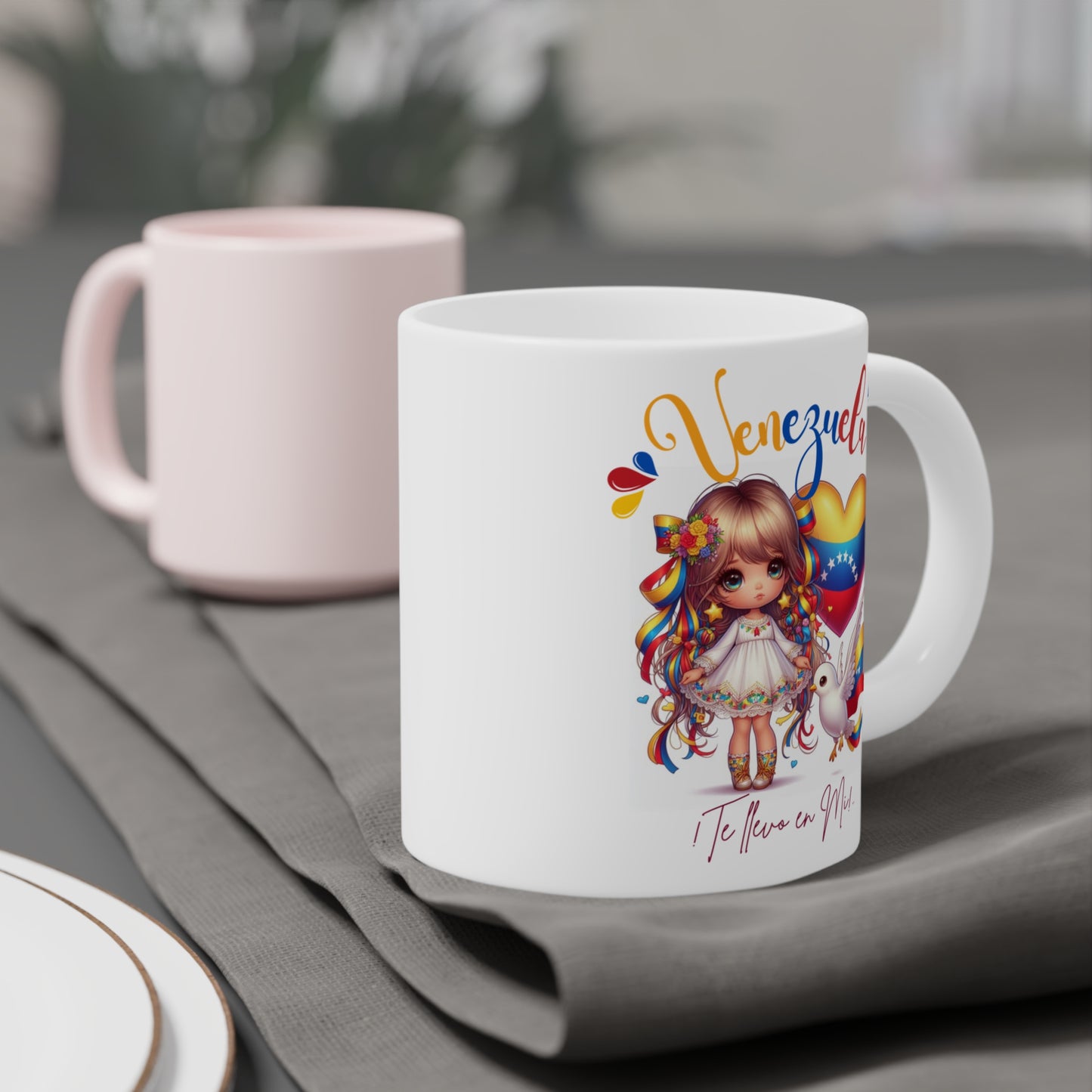 Ceramic Mugs (11oz\15oz\20oz), Ceramic Mugs (11oz\15oz\20oz), para las personas amantes de Venezuela o para los venezolanos migrantes de su pais, con banderas de Venezuela