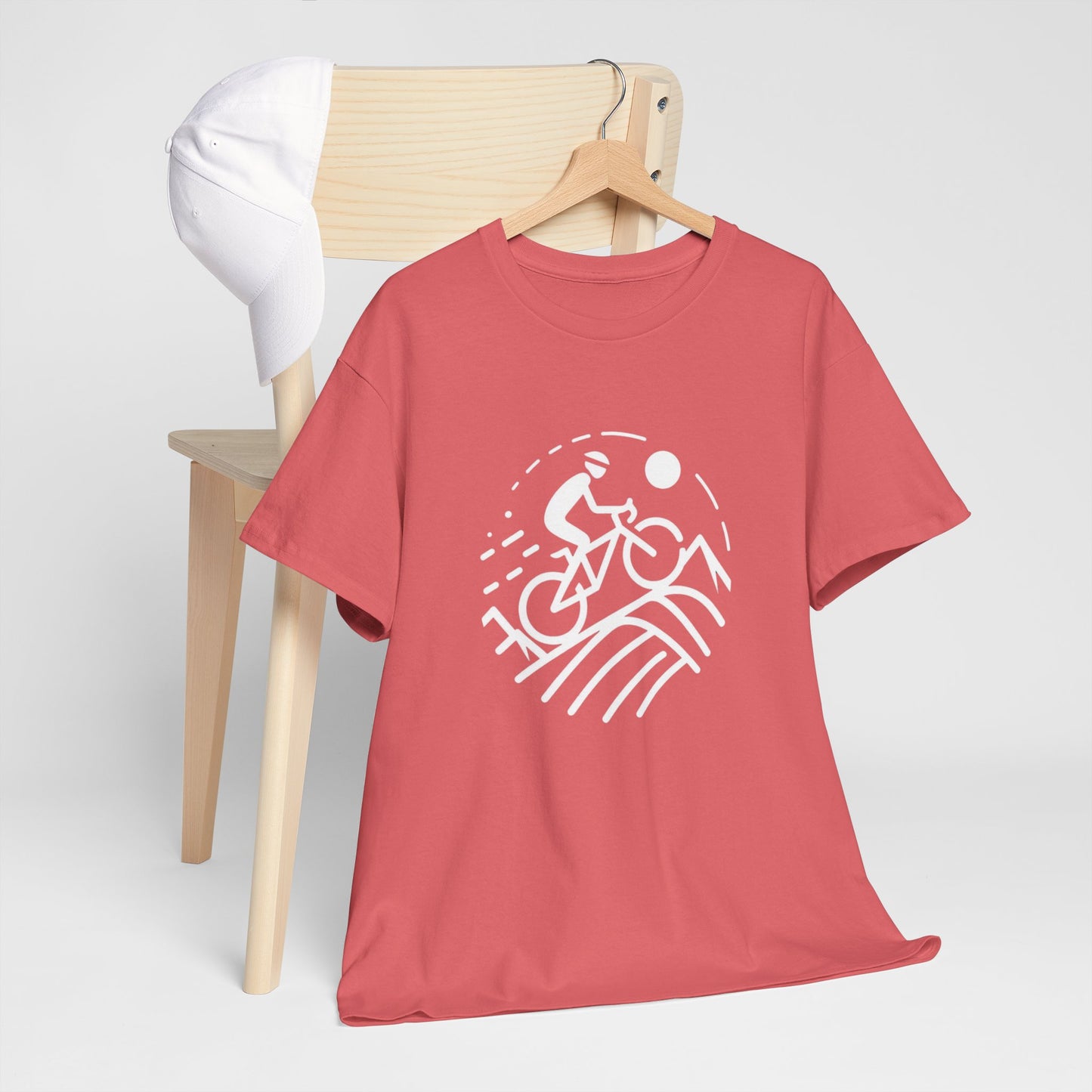 Unisex Heavy Cotton Tee, para amantes del ciclismo, amantes de bicicletas, ropa de ciclismo, camisetas de ciclismo de montaña, ropa de ciclismo, amantes de la bicicleta