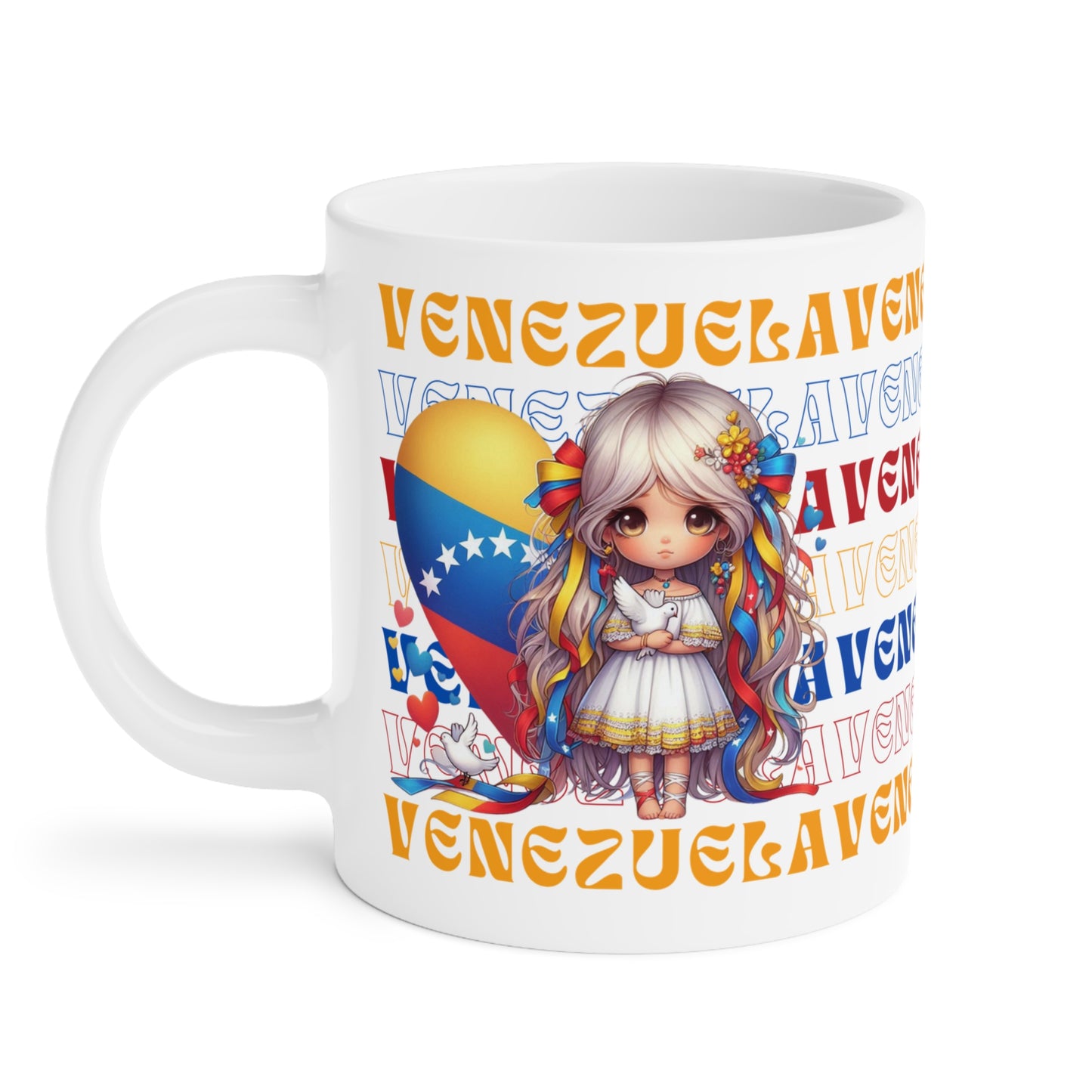 Ceramic Mugs (11oz\15oz\20oz), Ceramic Mugs (11oz\15oz\20oz), para las personas amantes de Venezuela o para los venezolanos migrantes de su pais, con banderas de Venezuela