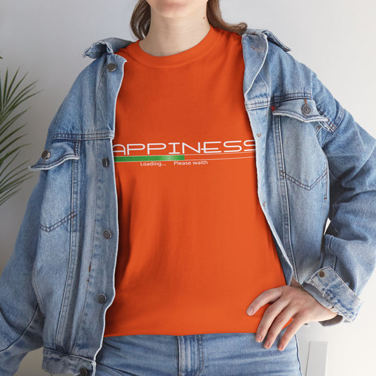 "HAPPINESS" - Unisex Heavy Cotton Tee, Sporty, Casual, Gift, For Him or Her.