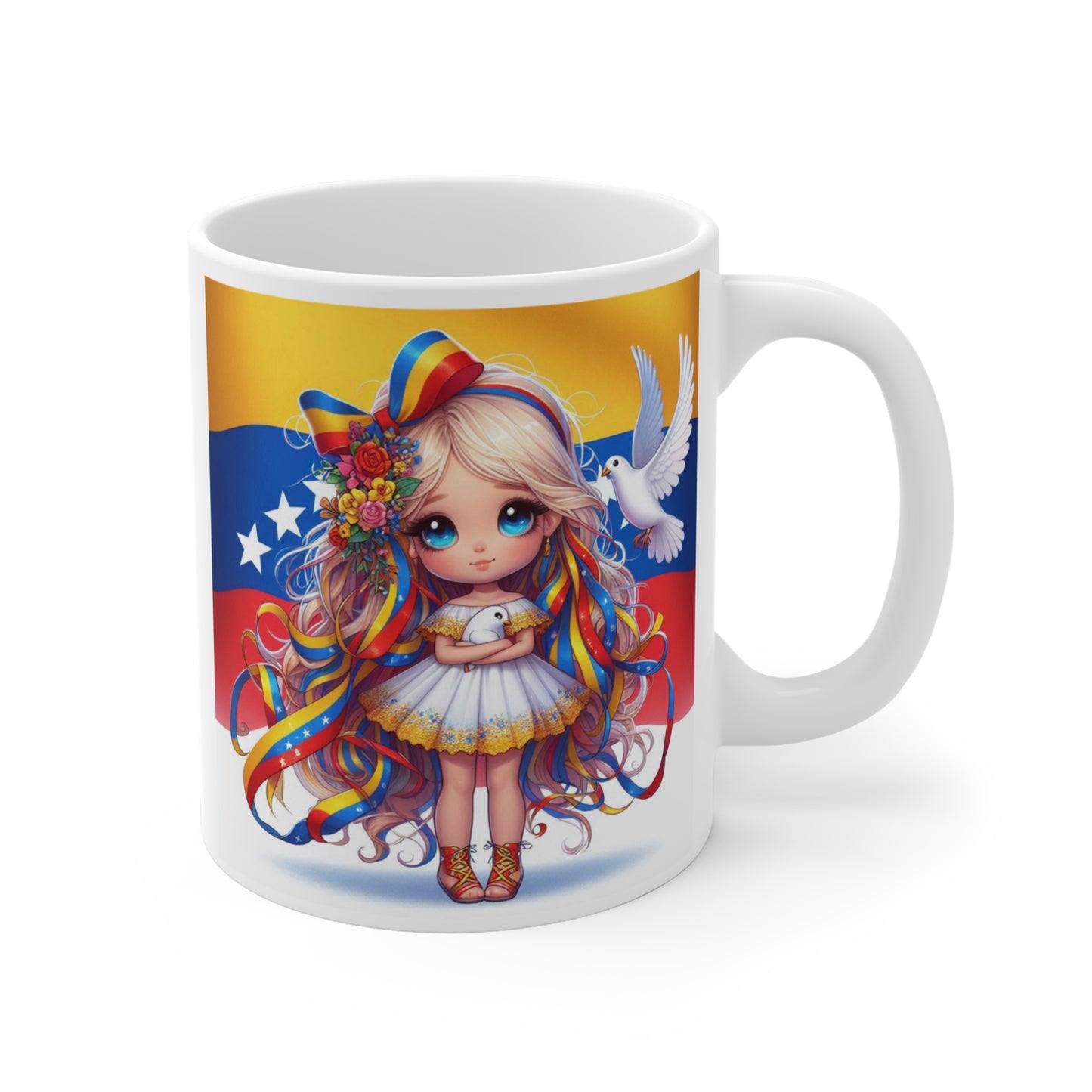 Ceramic Mugs (11oz\15oz\20oz), Ceramic Mugs (11oz\15oz\20oz), para las personas amantes de Venezuela o para los venezolanos migrantes de su pais, con banderas de Venezuela