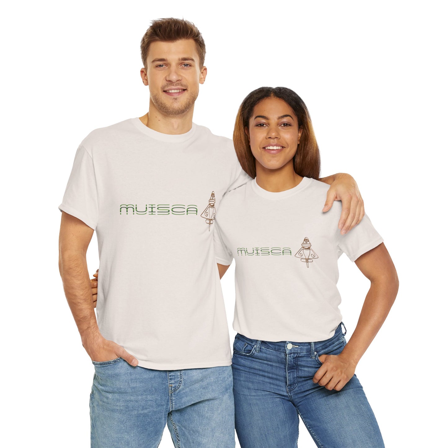 "CULTURA MUISCA" - Unisex Heavy Cotton Tee, Sporty, Casual, Gift, For Him or Her.