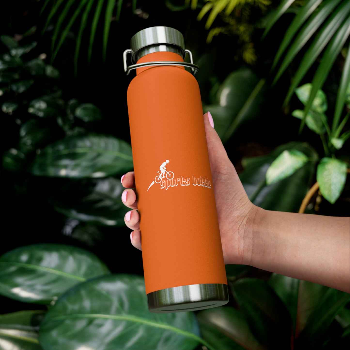 "SPORTS BOTTLE" - Copper Vacuum Insulated Bottle, 22oz, Gift for Him or Her, Sports, Cycling Lovers