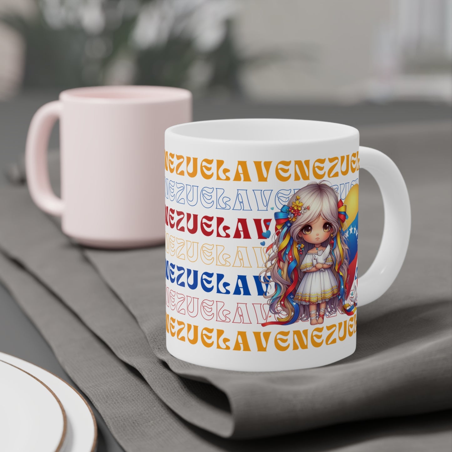 Ceramic Mugs (11oz\15oz\20oz), Ceramic Mugs (11oz\15oz\20oz), para las personas amantes de Venezuela o para los venezolanos migrantes de su pais, con banderas de Venezuela