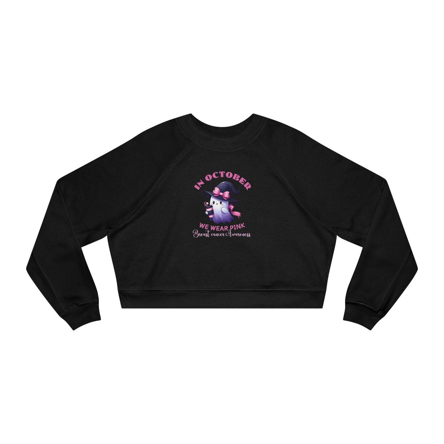 Cropped Sweatshirt Breast Cancer Awareness October Pink Pullover