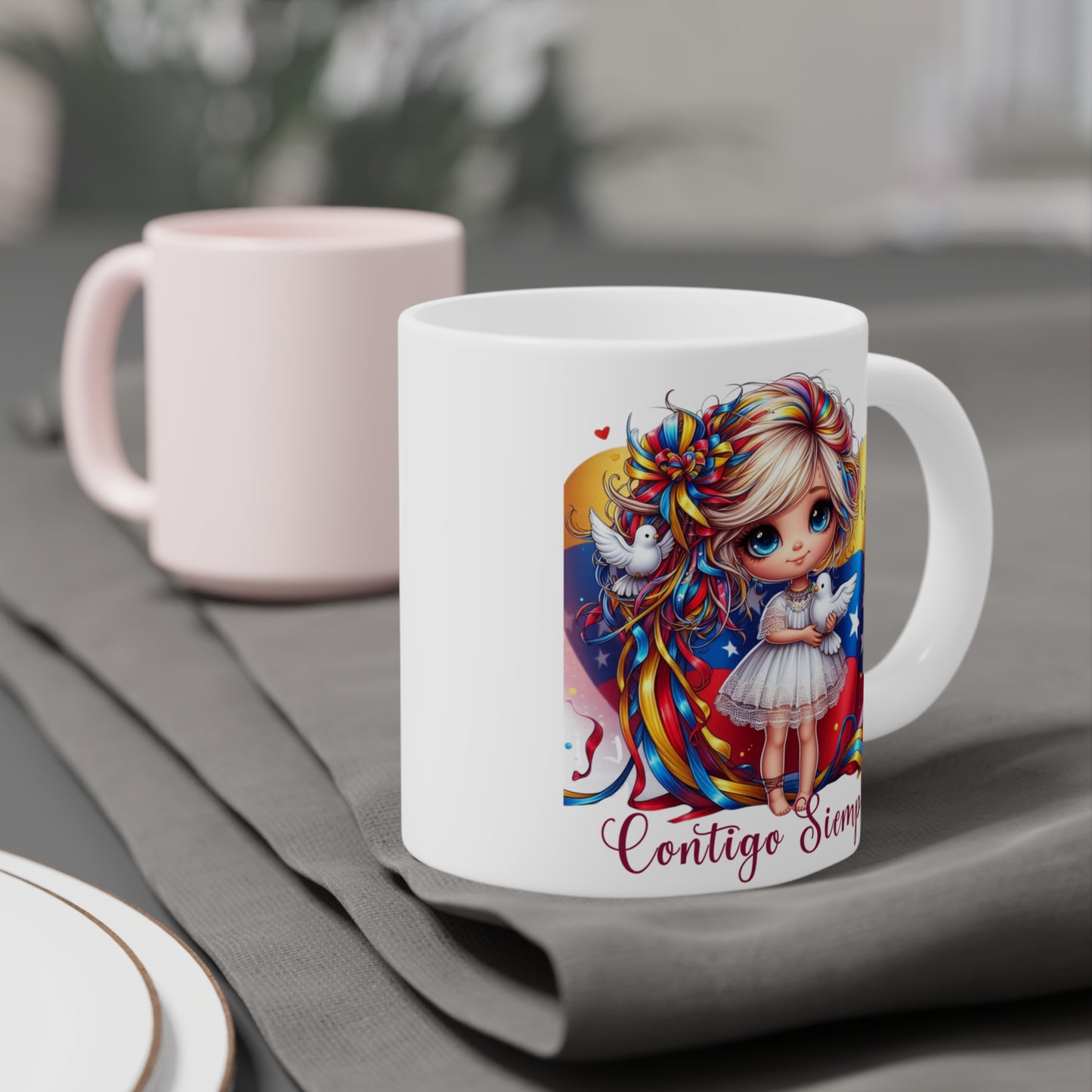 Ceramic Mugs (11oz\15oz\20oz), Ceramic Mugs (11oz\15oz\20oz), para las personas amantes de Venezuela o para los venezolanos migrantes de su pais, con banderas de Venezuela