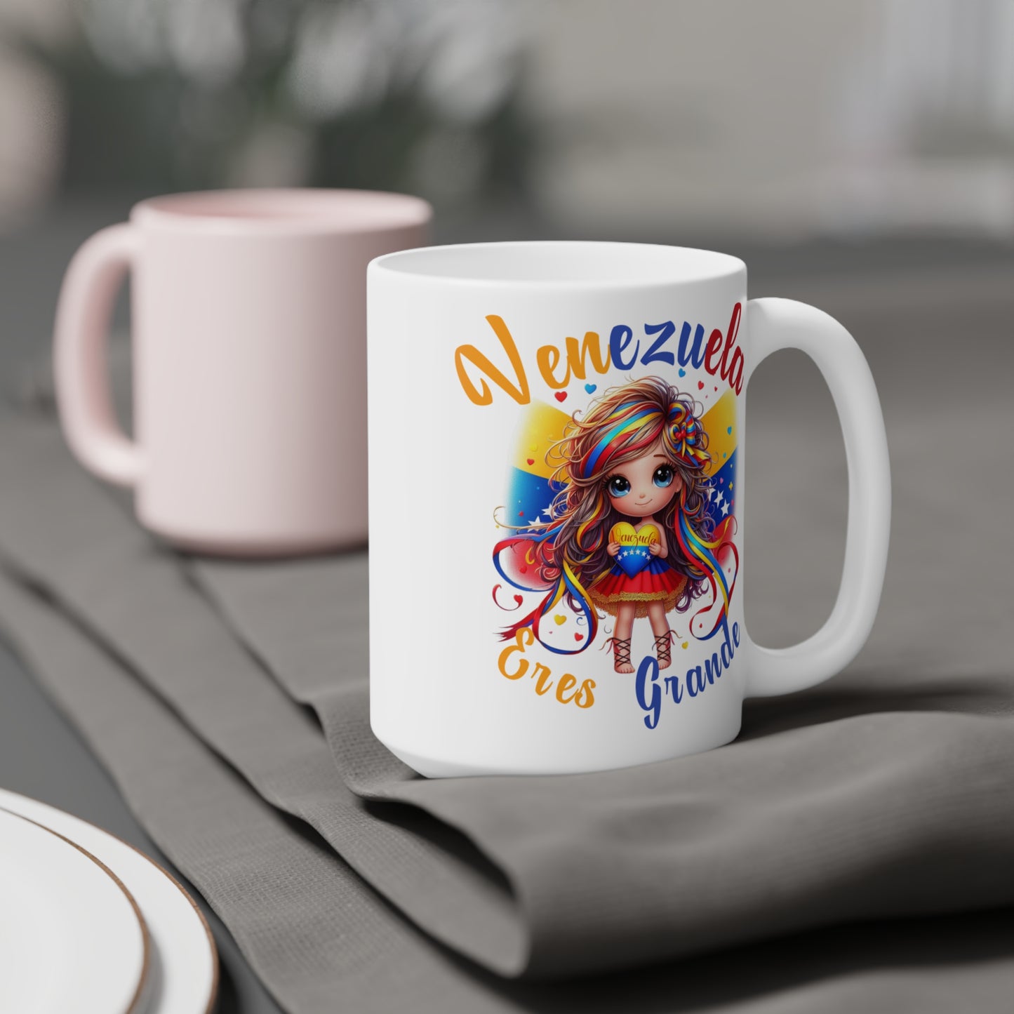 Ceramic Mugs (11oz\15oz\20oz), Ceramic Mugs (11oz\15oz\20oz), para las personas amantes de Venezuela o para los venezolanos migrantes de su pais, con banderas de Venezuela