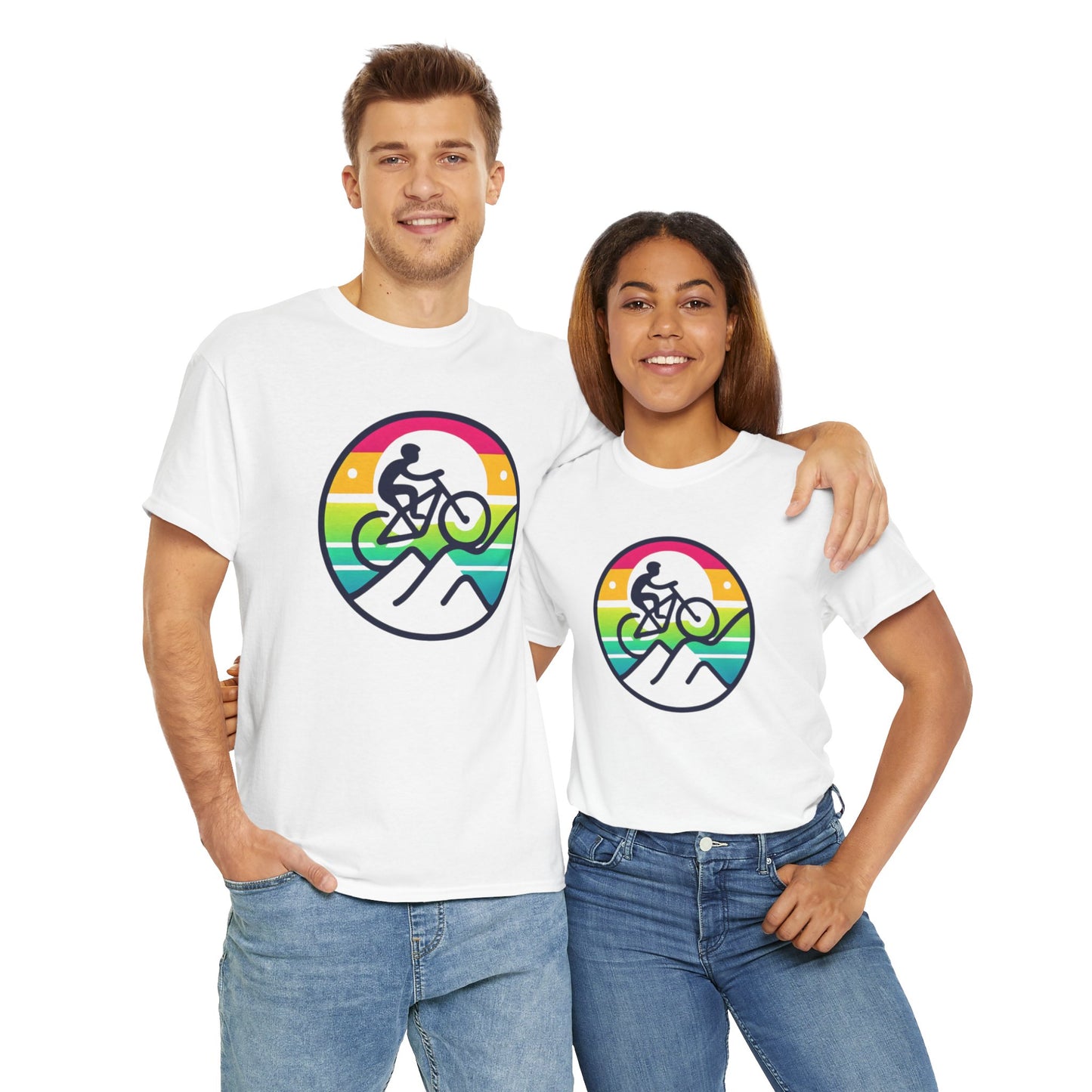 Unisex Heavy Cotton Tee, para amantes del ciclismo, amantes de bicicletas, ropa de ciclismo, camisetas de ciclismo de montaña, ropa de ciclismo, amantes de la bicicleta