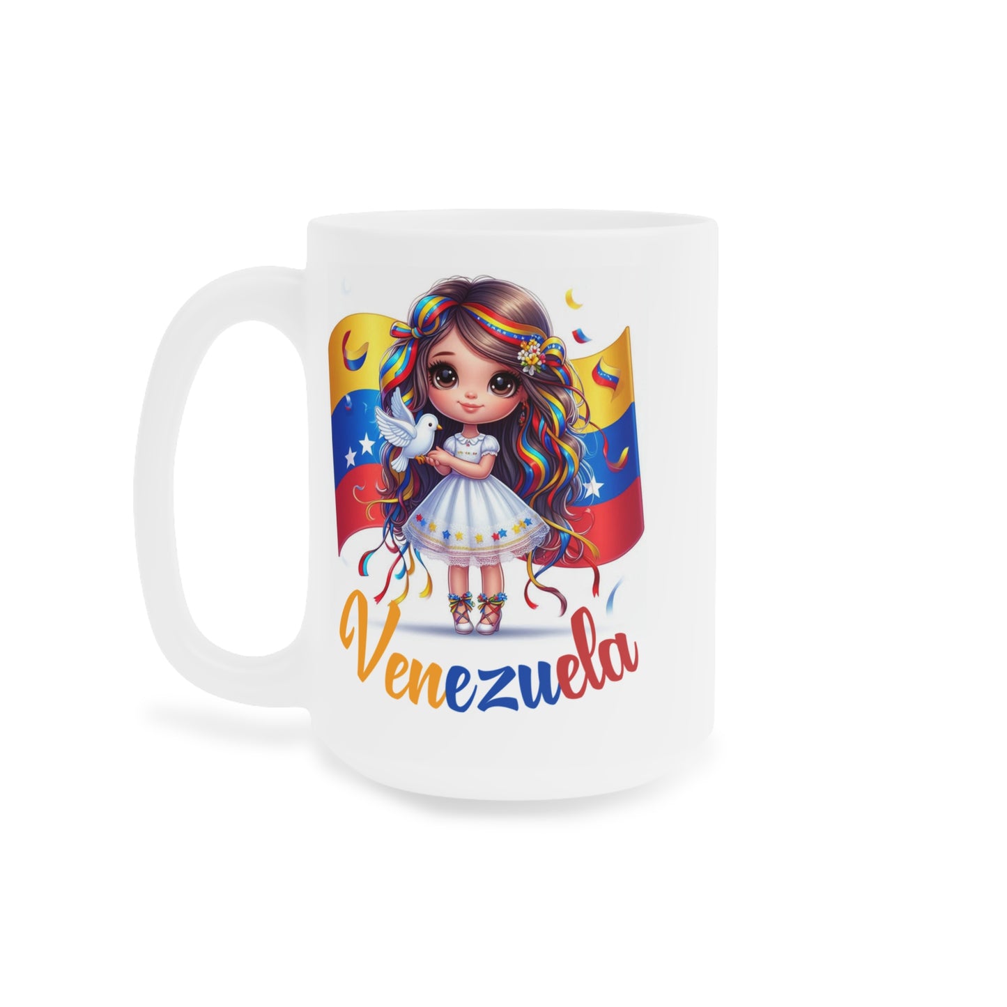 Ceramic Mugs (11oz\15oz\20oz), Ceramic Mugs (11oz\15oz\20oz), para las personas amantes de Venezuela o para los venezolanos migrantes de su pais, con banderas de Venezuela