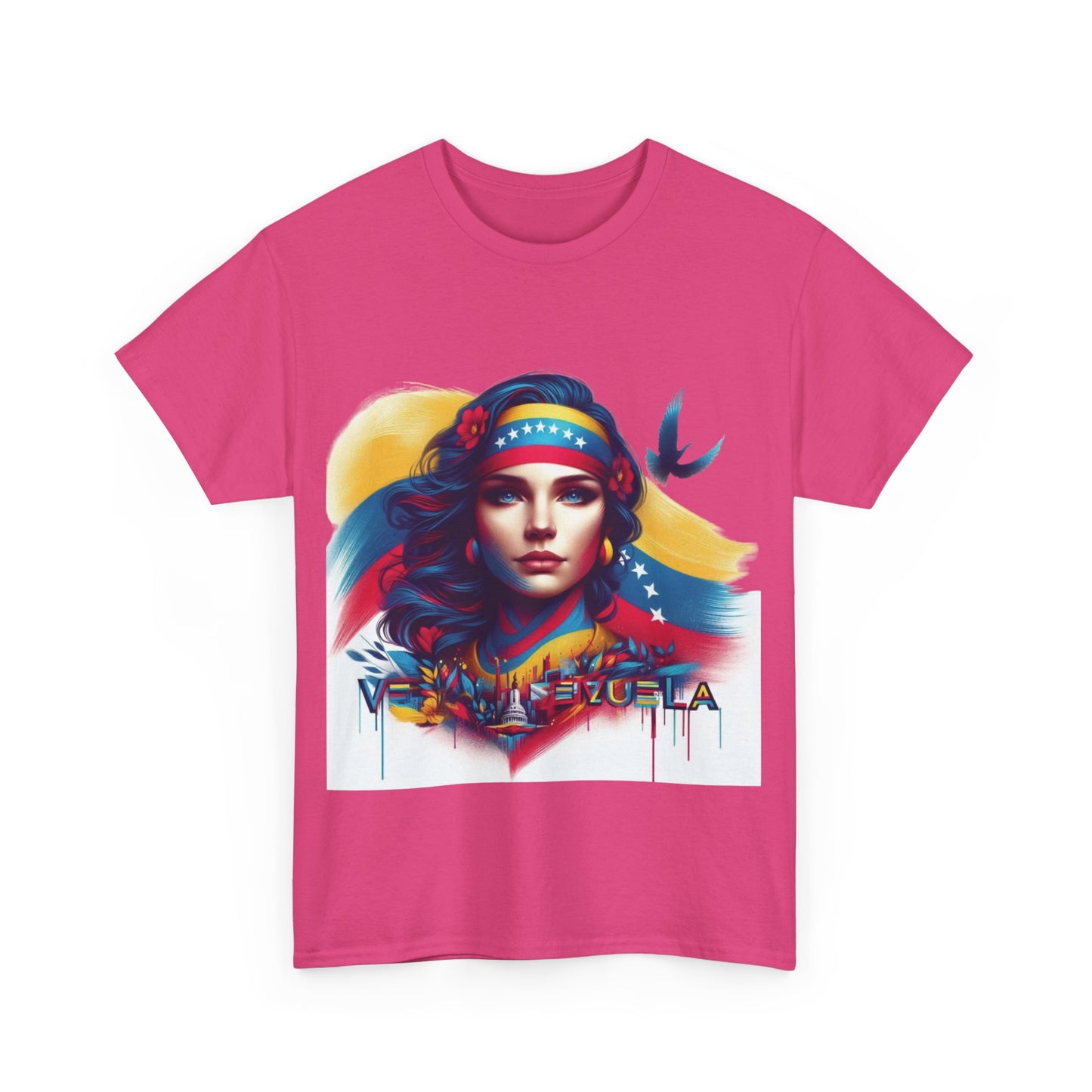 Unisex Heavy Cotton Tee, Colección Camisetas Venezuela Unisex – Serie Adultos, Camiseta Orgullo Venezolano – Retro y Clásica, edicion especial Venezuela