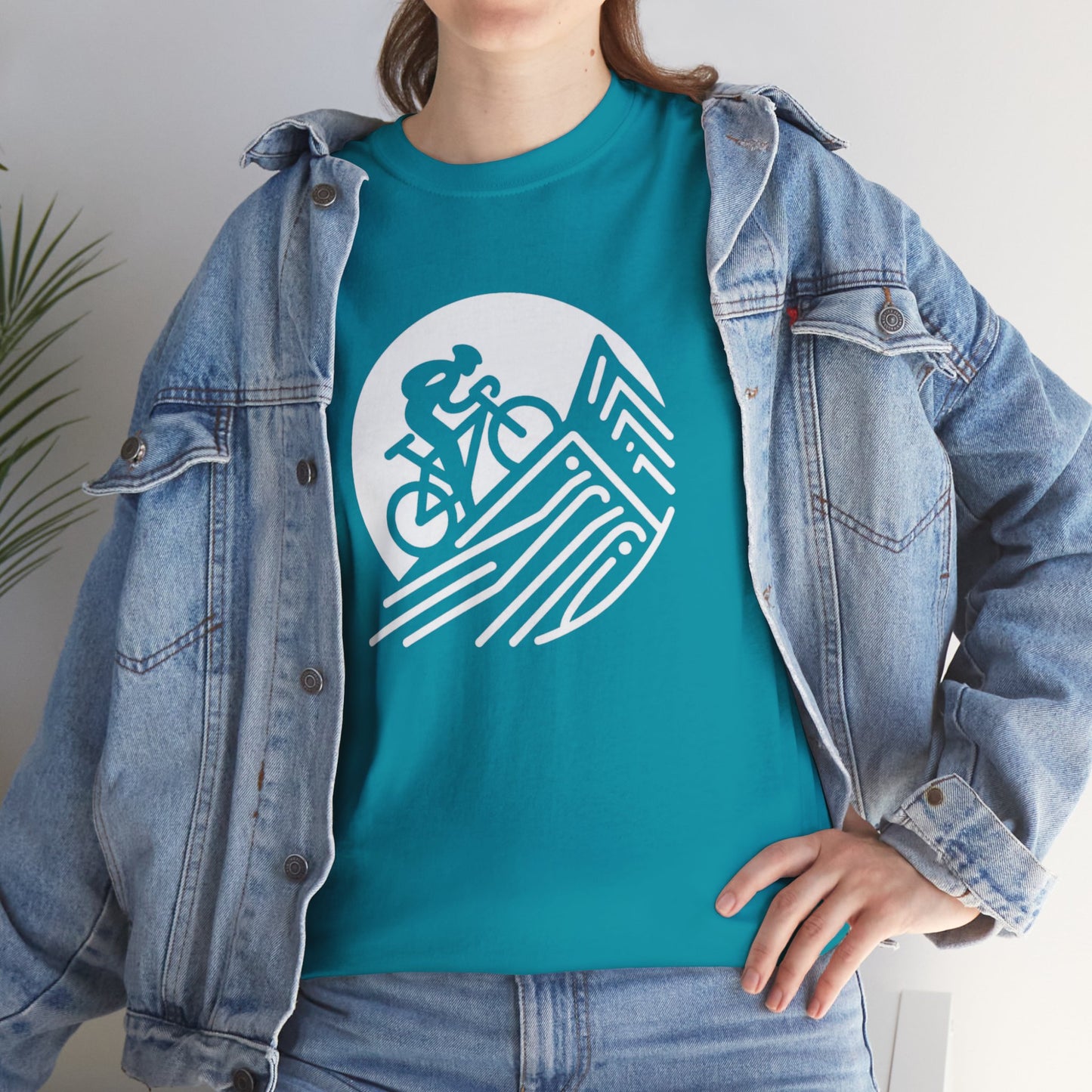 Unisex Heavy Cotton Tee, para amantes del ciclismo, amantes de bicicletas, ropa de ciclismo, camisetas de ciclismo de montaña, ropa de ciclismo, amantes de la bicicleta